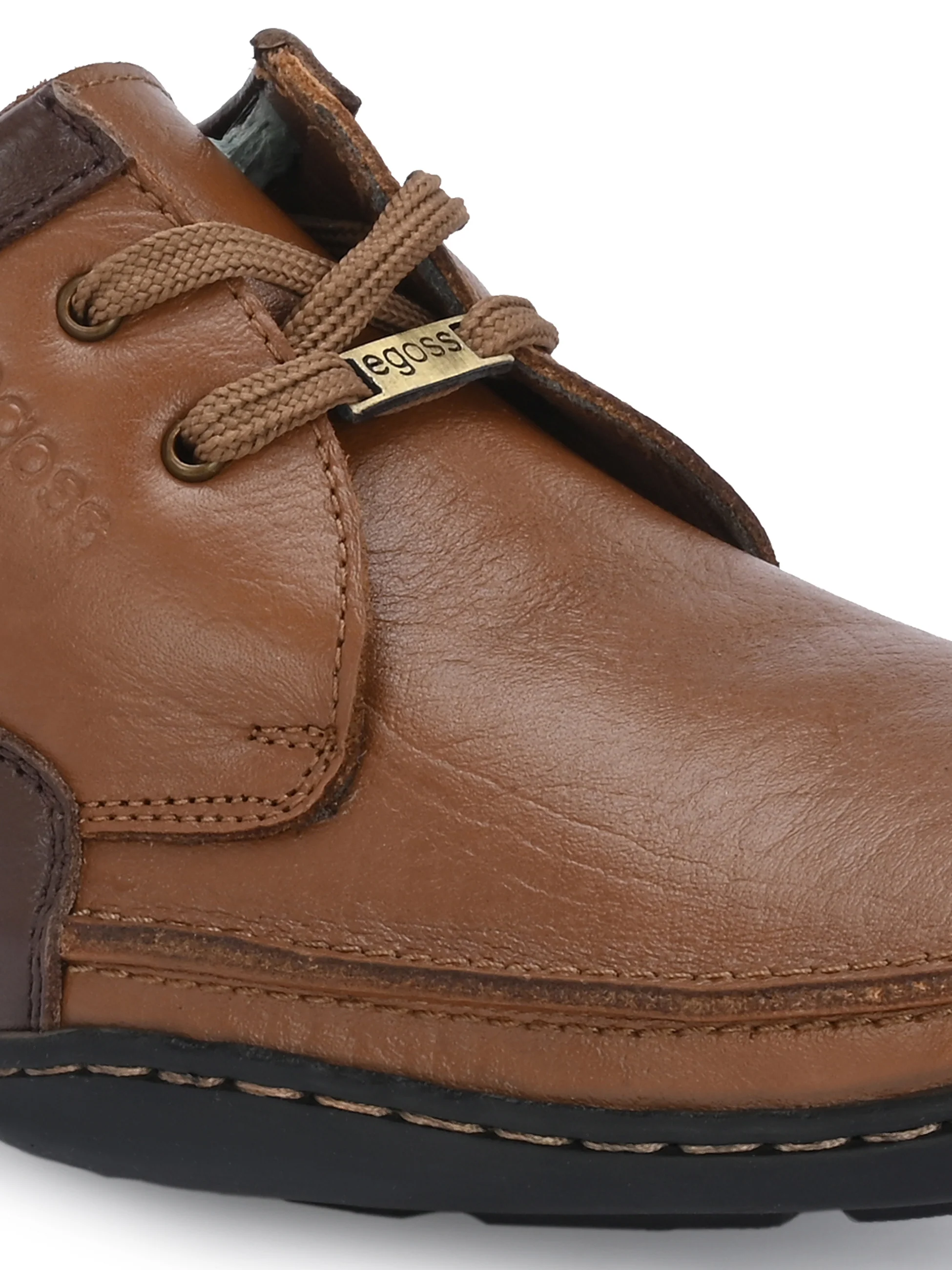 Egoss Casual Derby Lace Up Leather Shoes For Men - Image 17