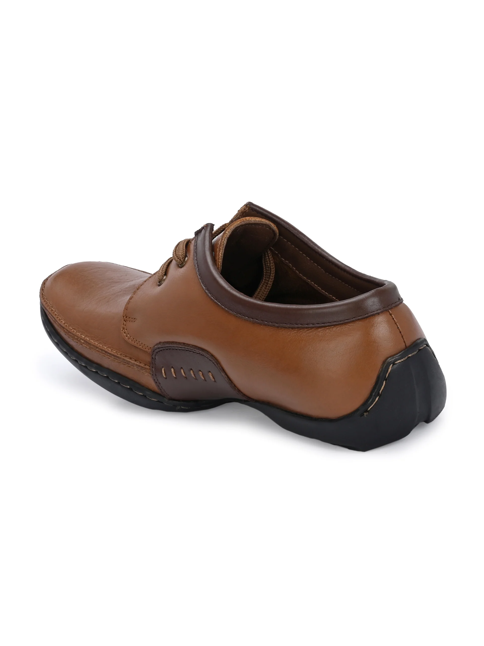 Egoss Casual Derby Lace Up Leather Shoes For Men - Image 20