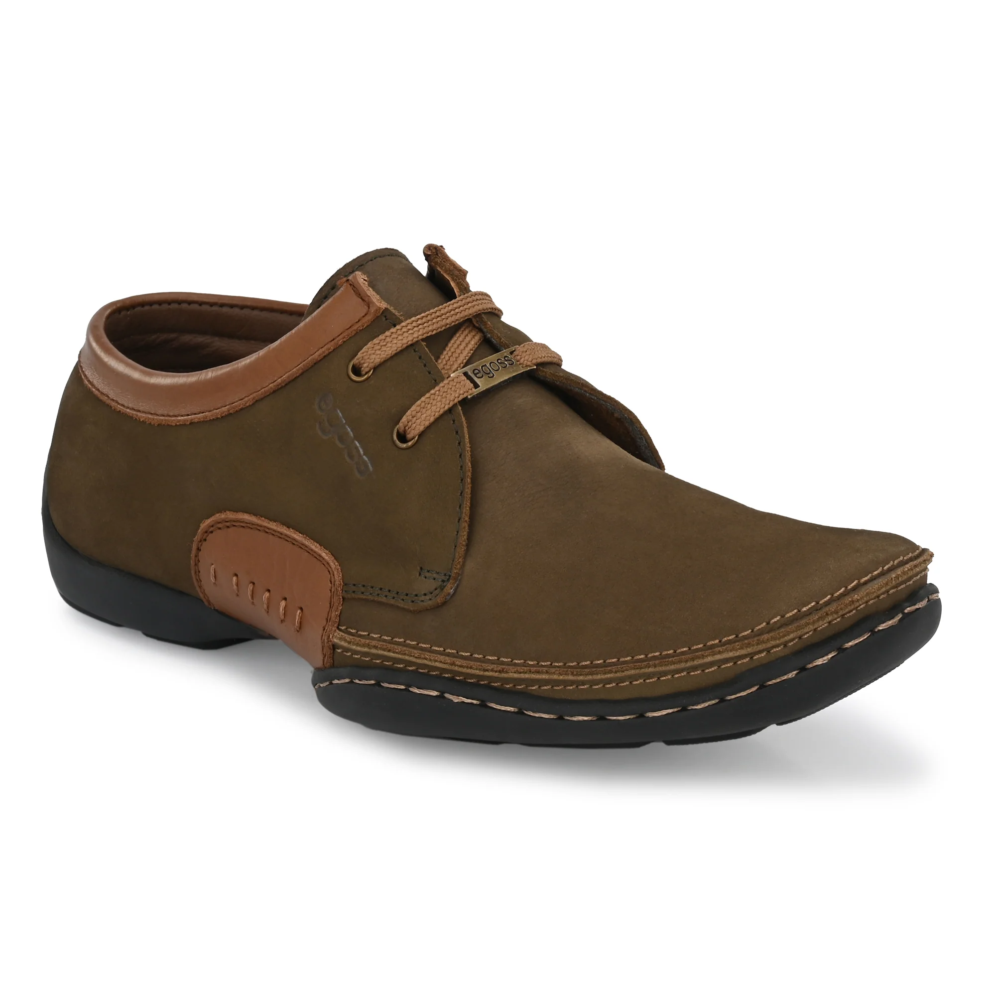 Egoss Casual Derby Lace Up Leather Shoes For Men - Image 24