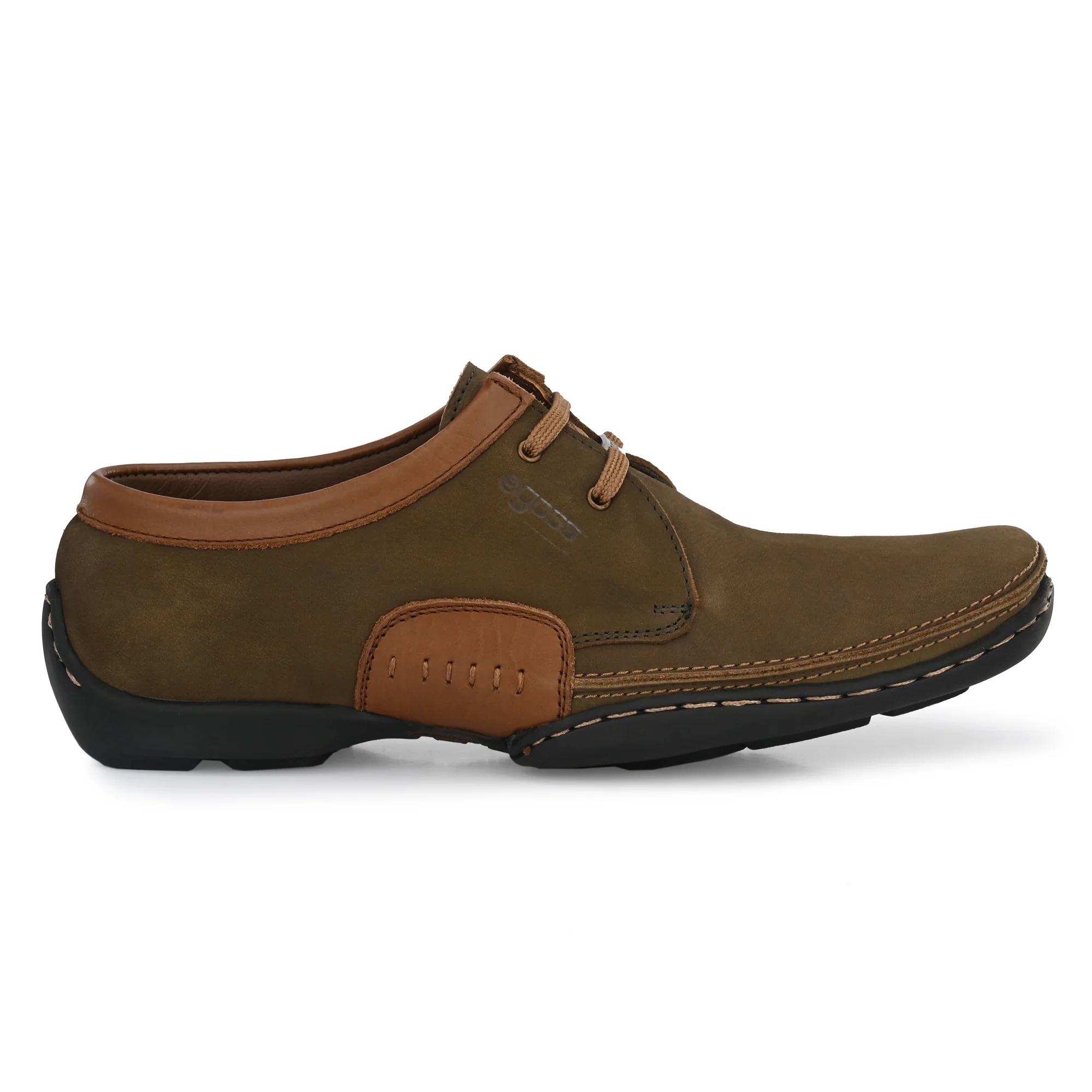 Egoss Casual Derby Lace Up Leather Shoes For Men - Image 25