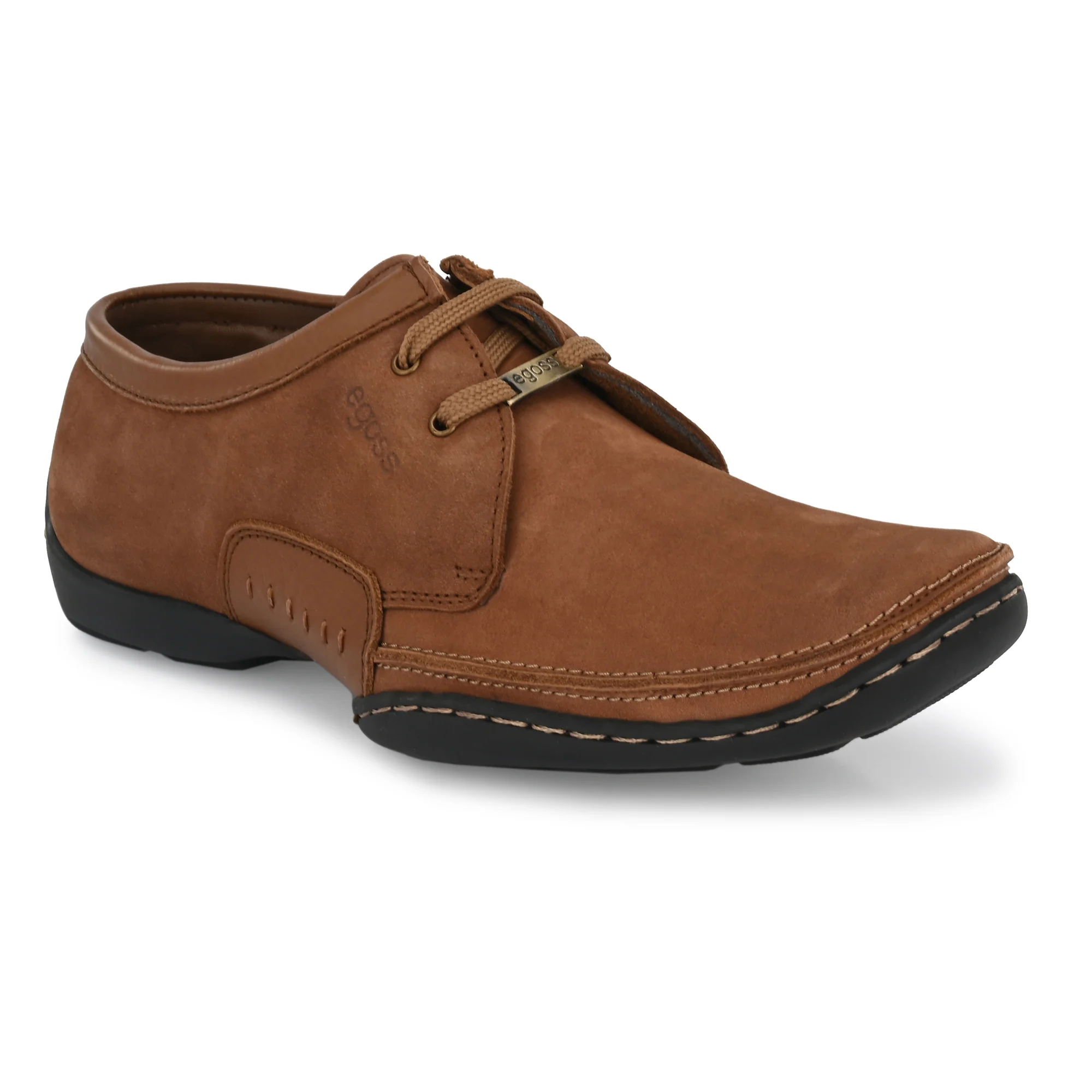 Egoss Casual Derby Lace Up Leather Shoes For Men - Image 30
