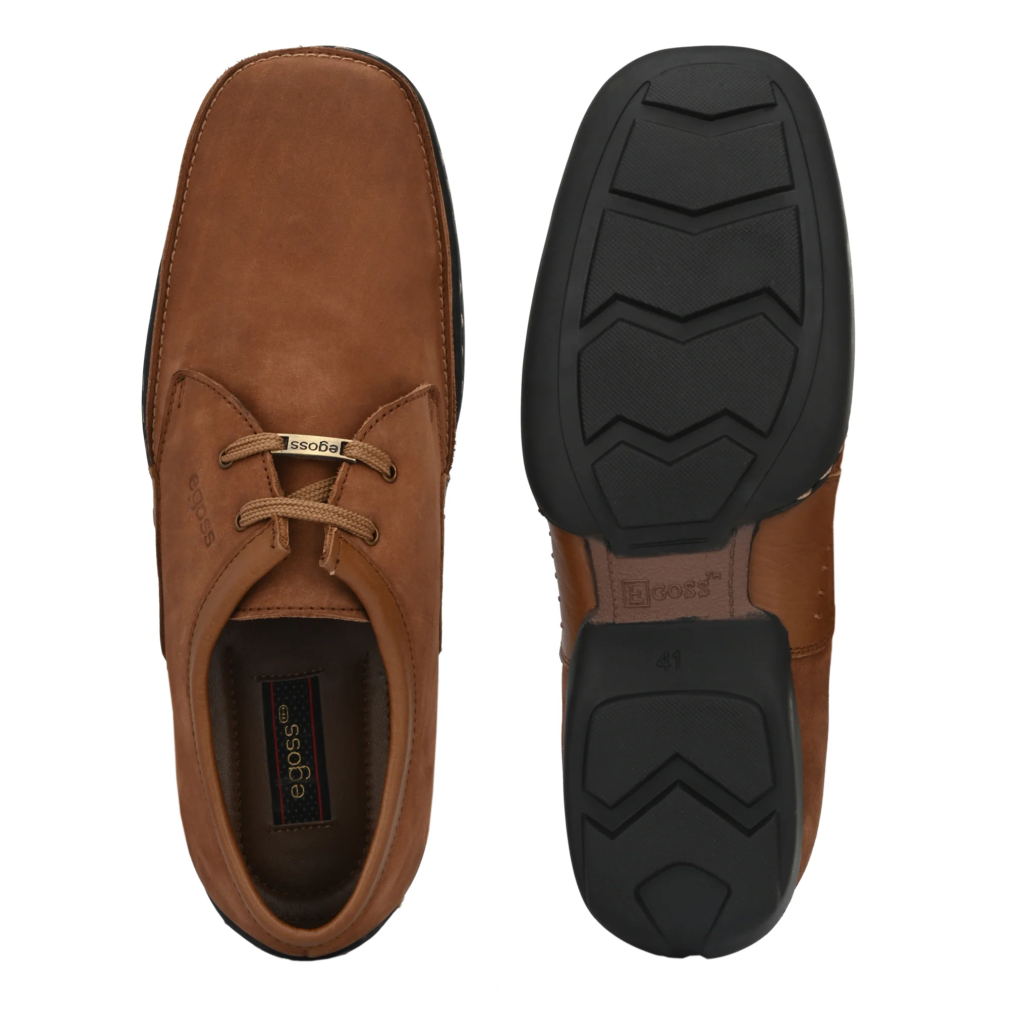 Egoss Casual Derby Lace Up Leather Shoes For Men - Image 32