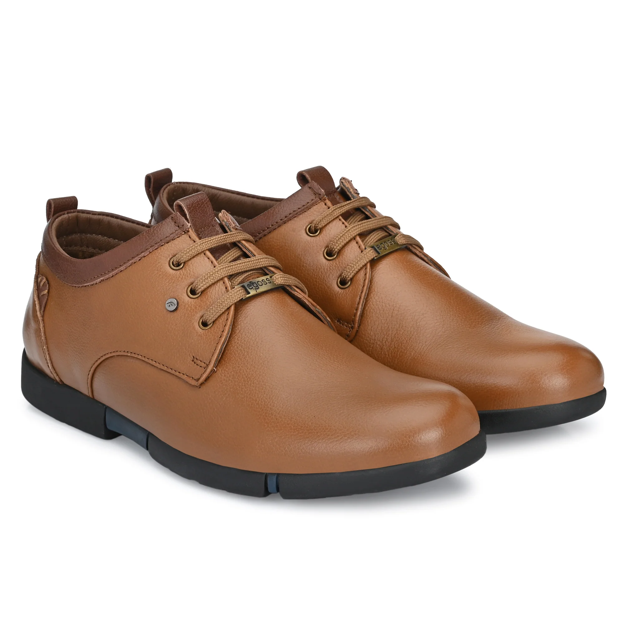 Egoss Casual Leather Derby Shoes For Men - Image 14