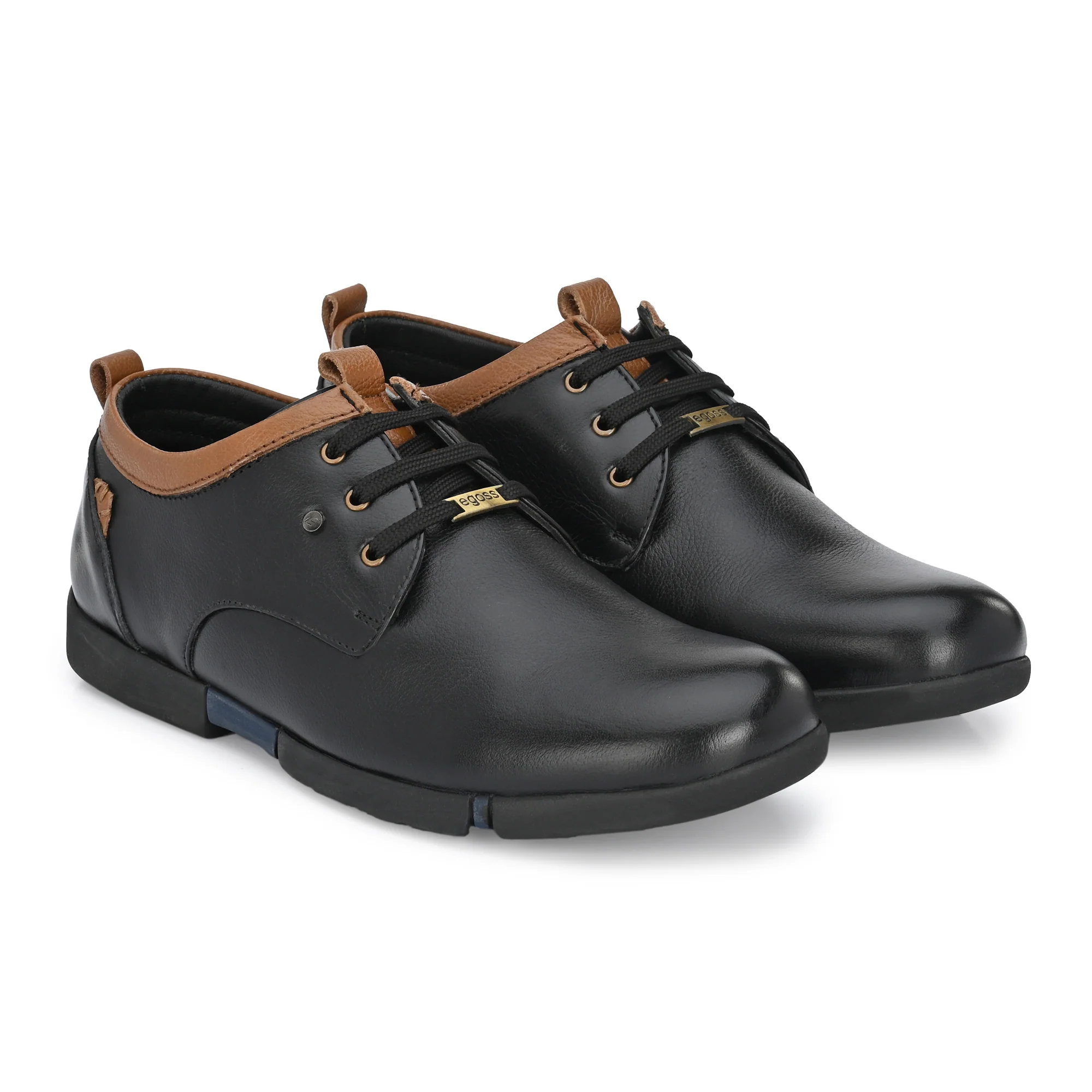 Egoss Casual Leather Derby Shoes For Men - Image 7
