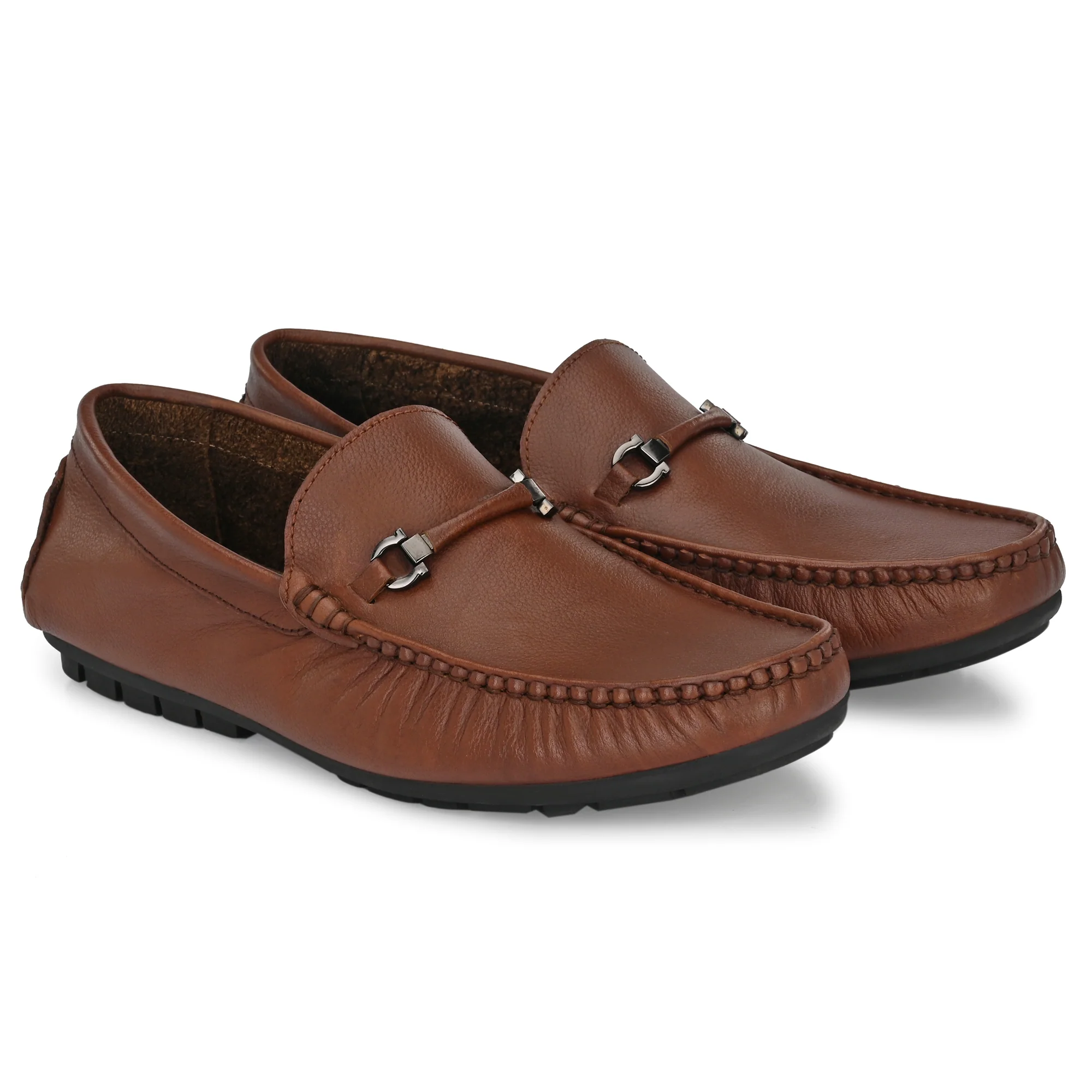 Egoss Leather Casual Loafers For Men - Image 14