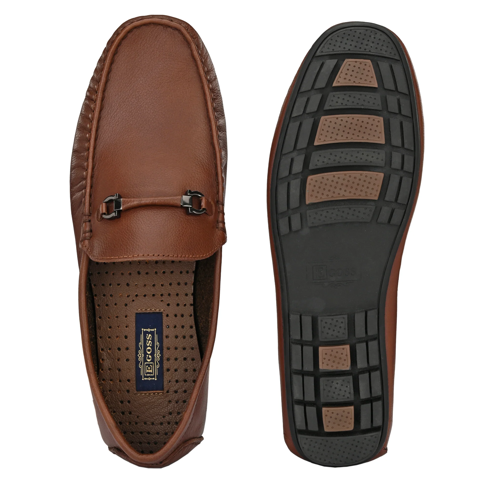 Egoss Leather Casual Loafers For Men - Image 19