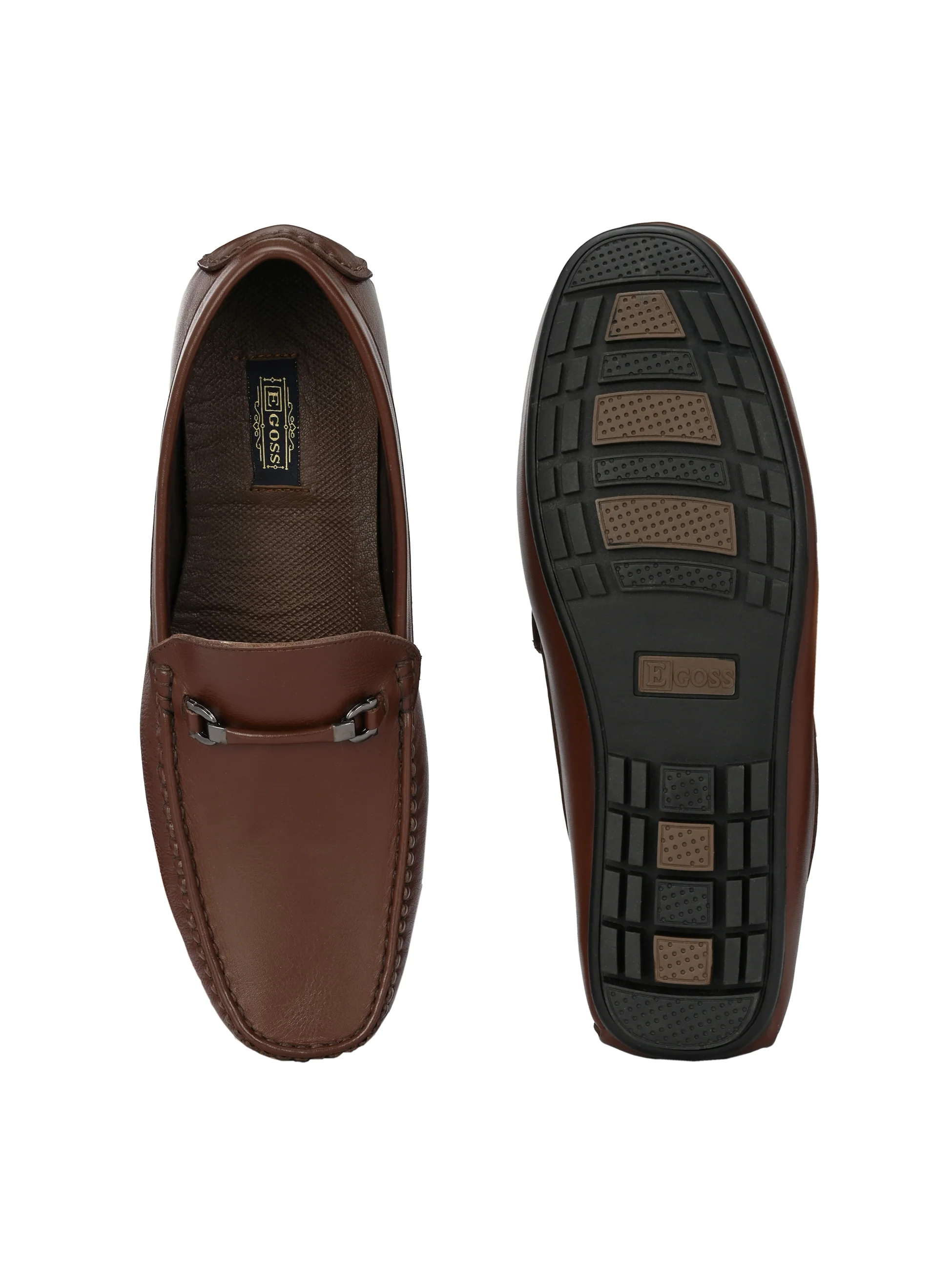 Egoss Leather Casual Loafers For Men - Image 7