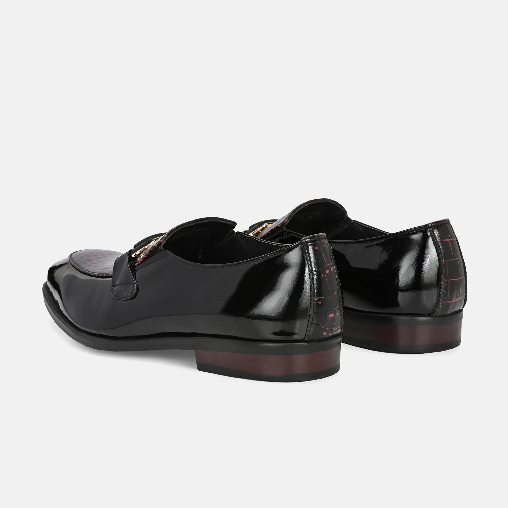 Colour Blocked Buckled Loafers by Lafattio - Image 6