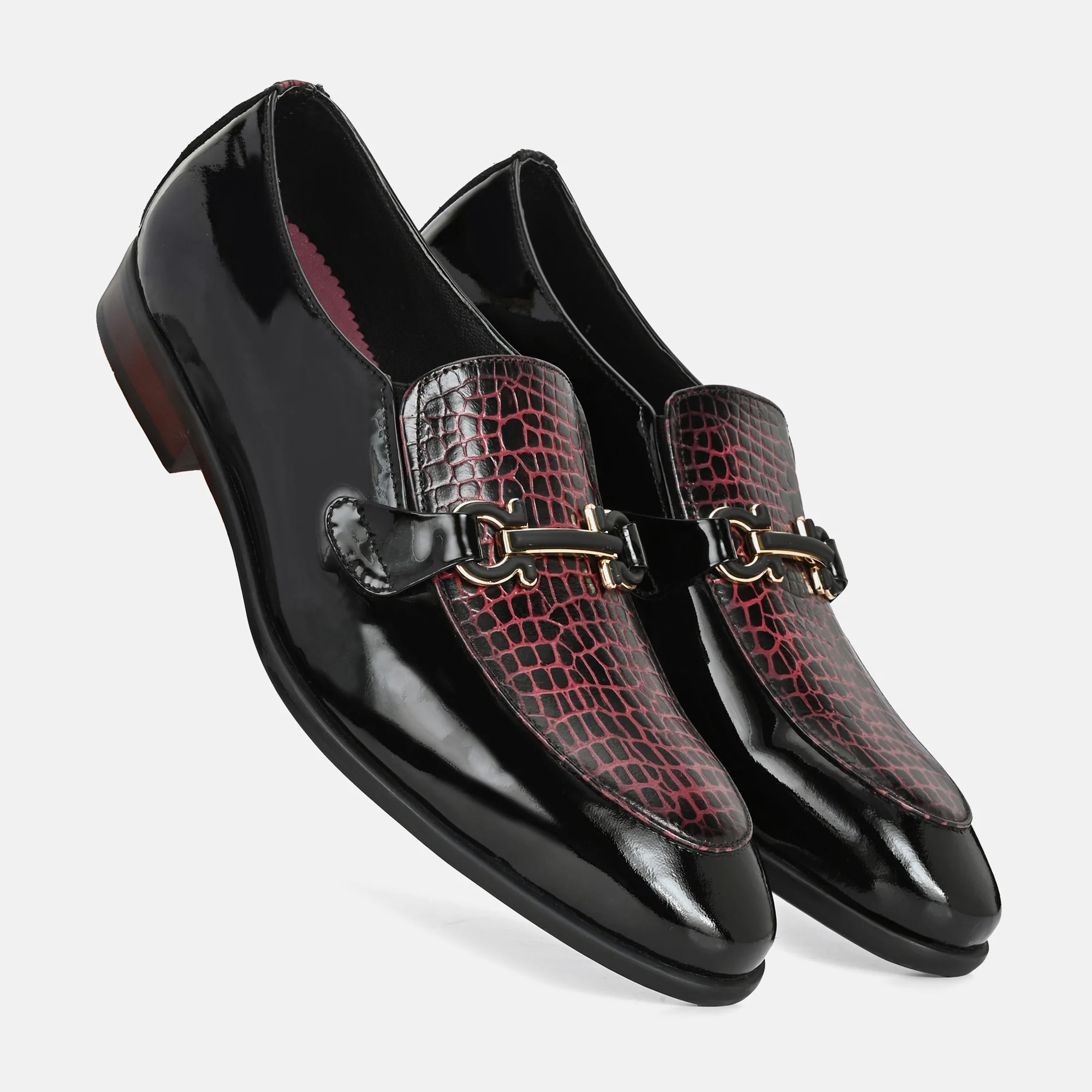 Colour Blocked Buckled Loafers by Lafattio - Image 7