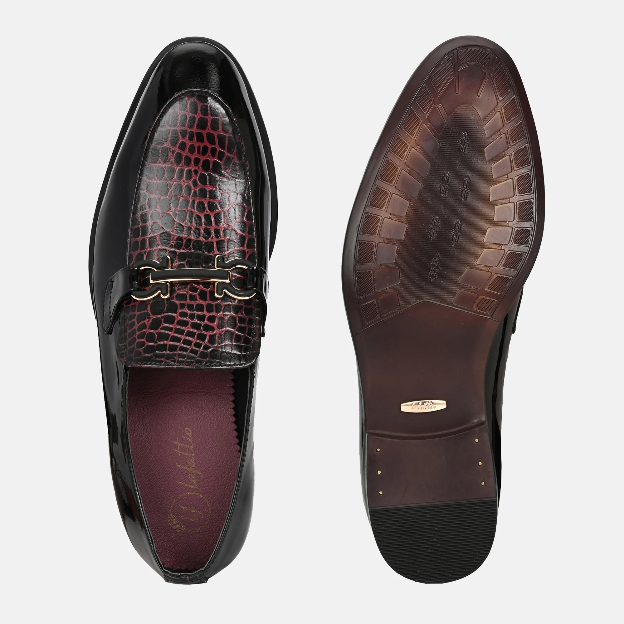 Colour Blocked Buckled Loafers by Lafattio - Image 9