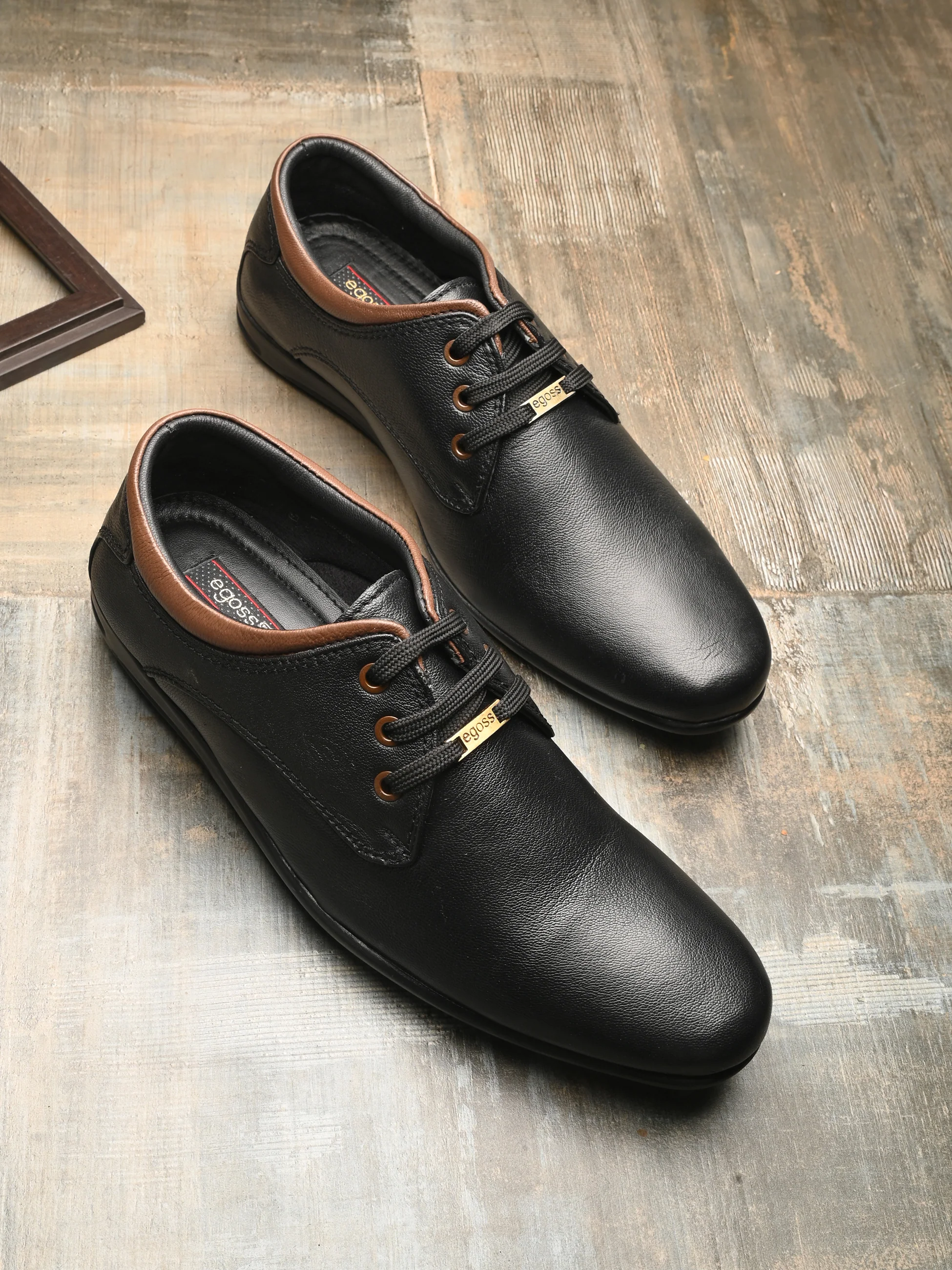 Egoss Casual Leather Derby Lace Up For Men - Image 8