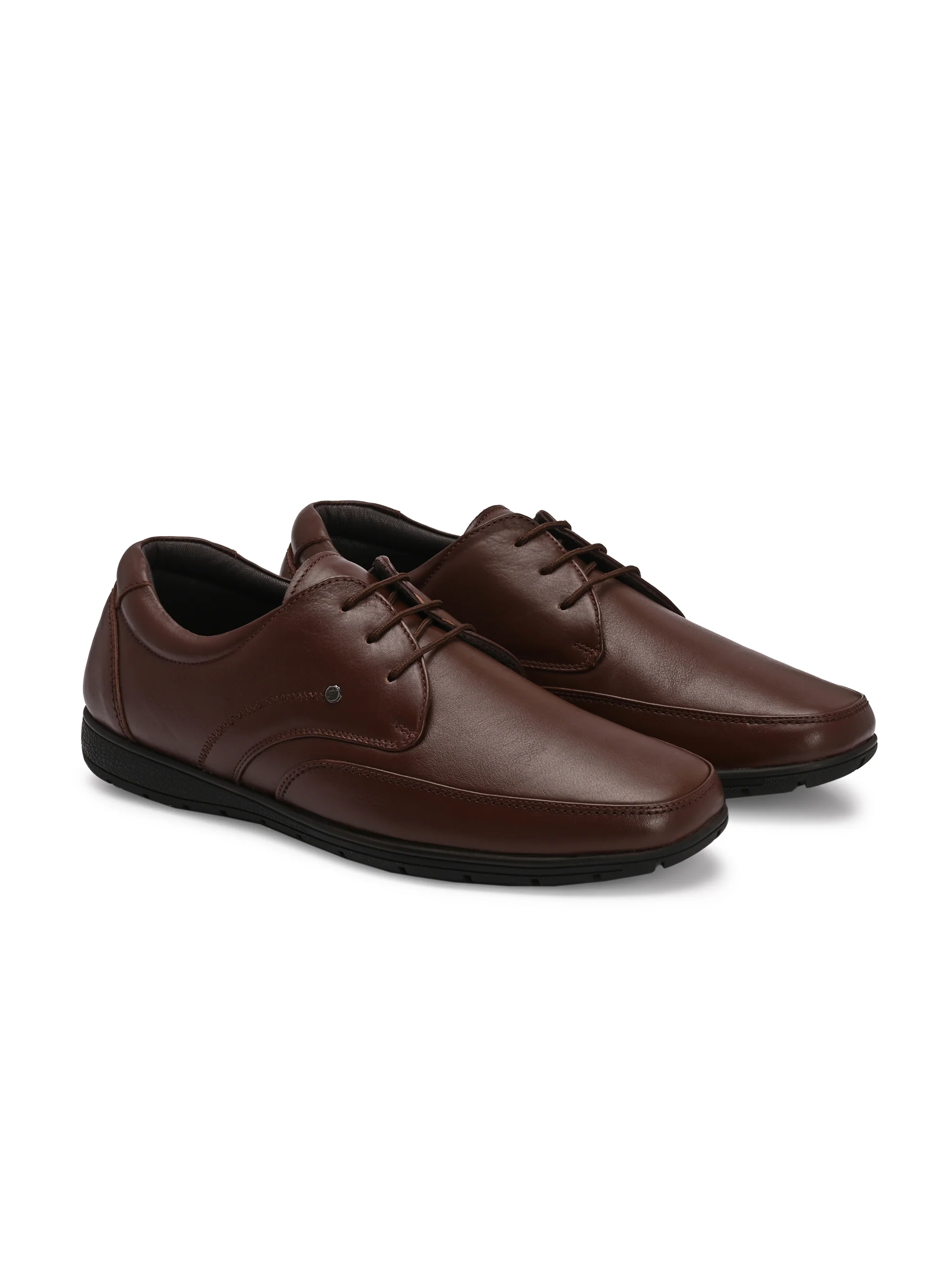 Egoss Casual Derby Lace Up Leather Shoes For Men - Image 12