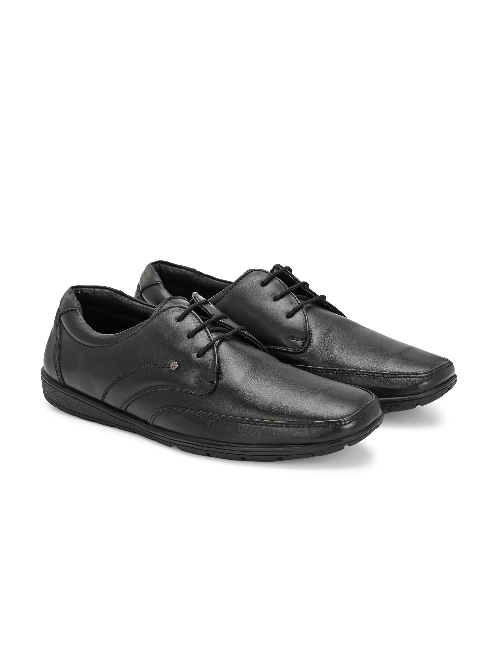 Egoss Casual Derby Lace Up Leather Shoes For Men - Image 4