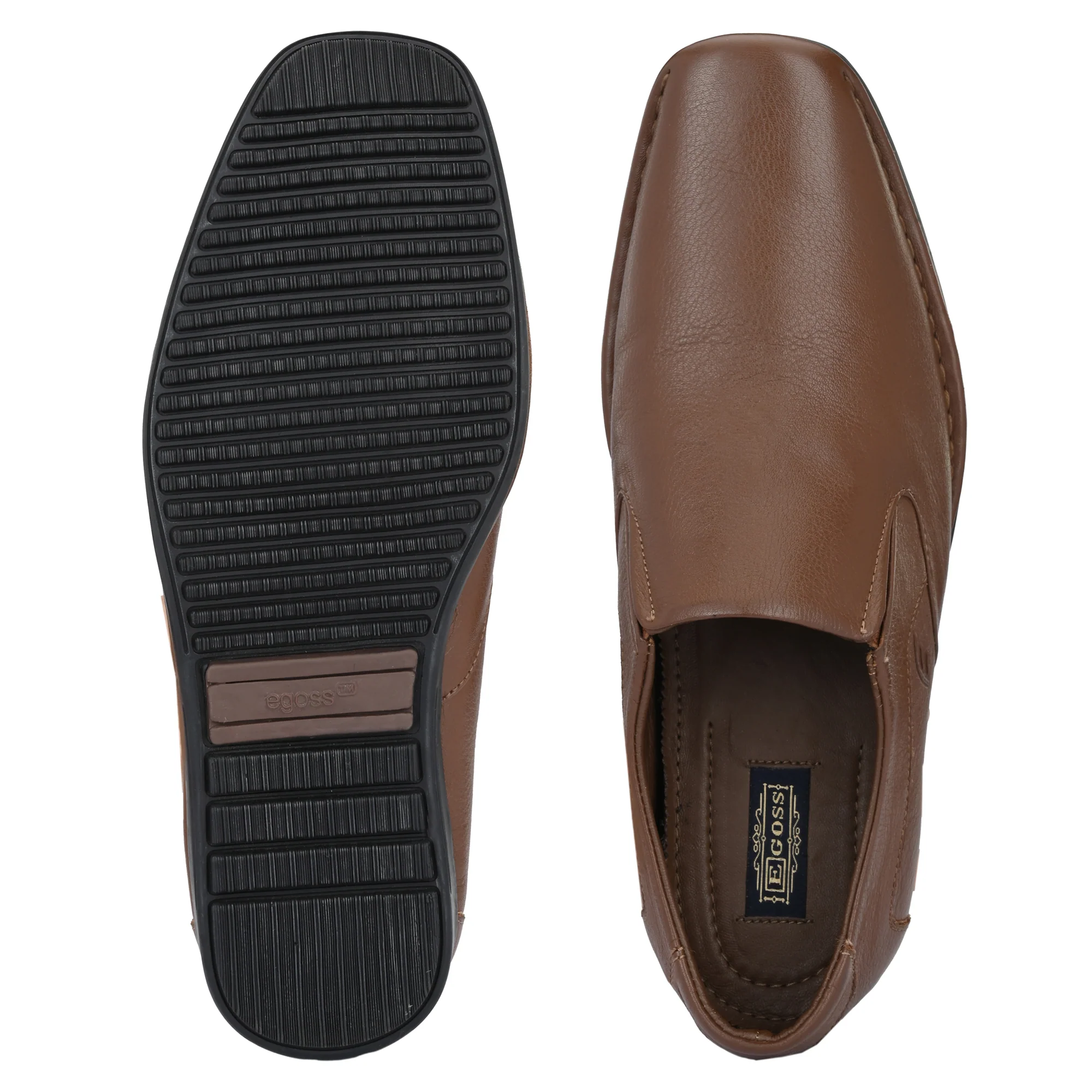 Egoss Leather Casual Slip On Shoes For Men - Image 5