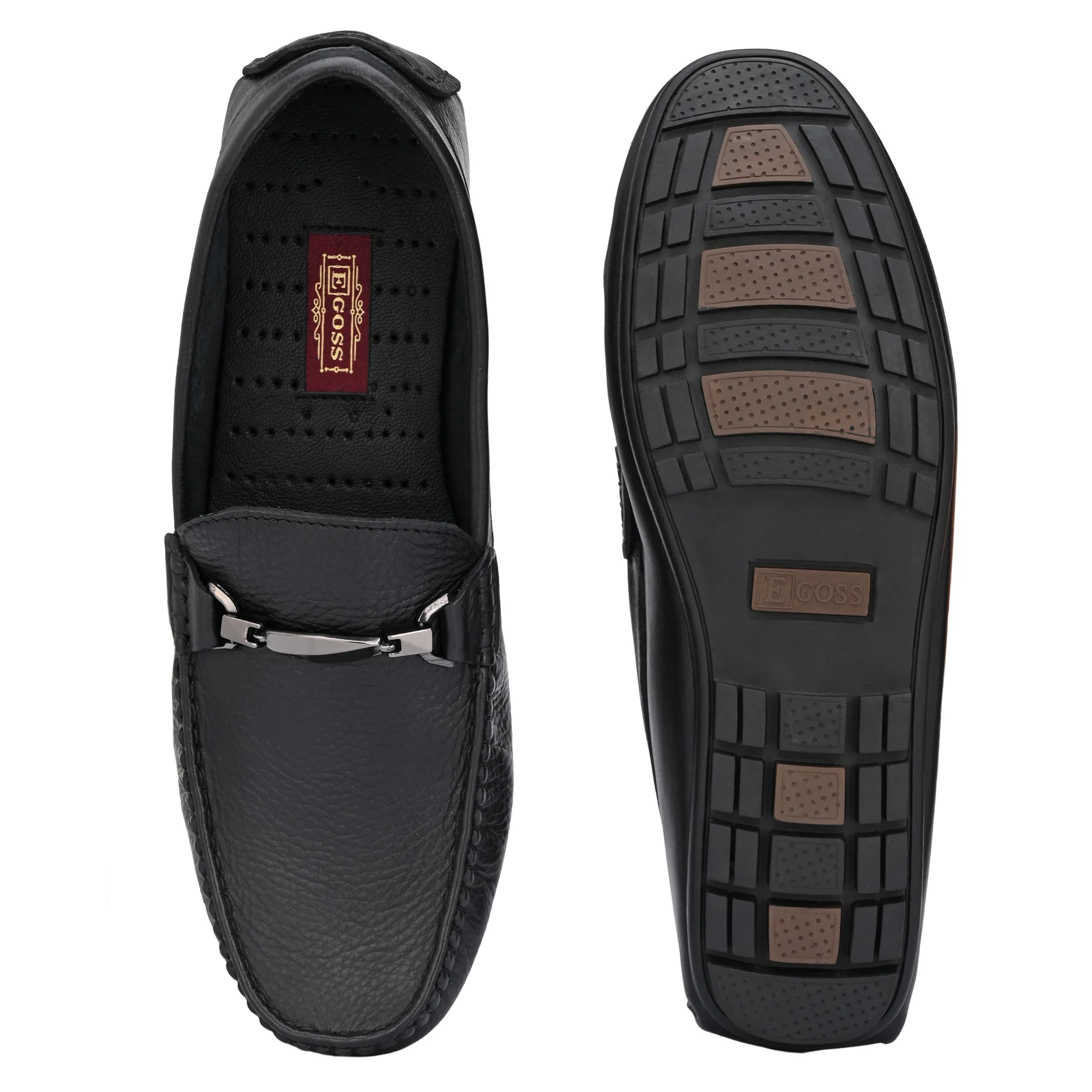 Egoss Leather Loafers Shoes For Men - Image 13