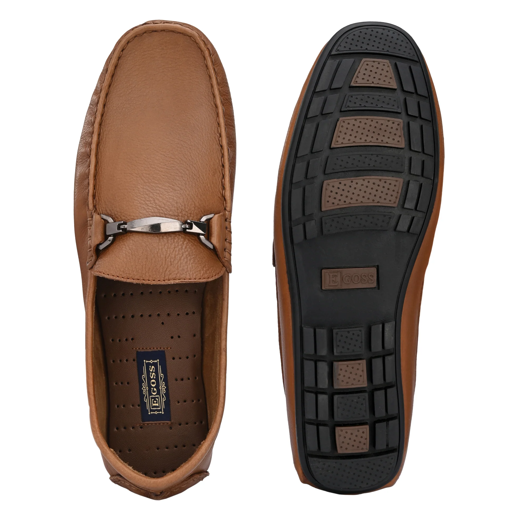 Egoss Leather Loafers Shoes For Men - Image 7