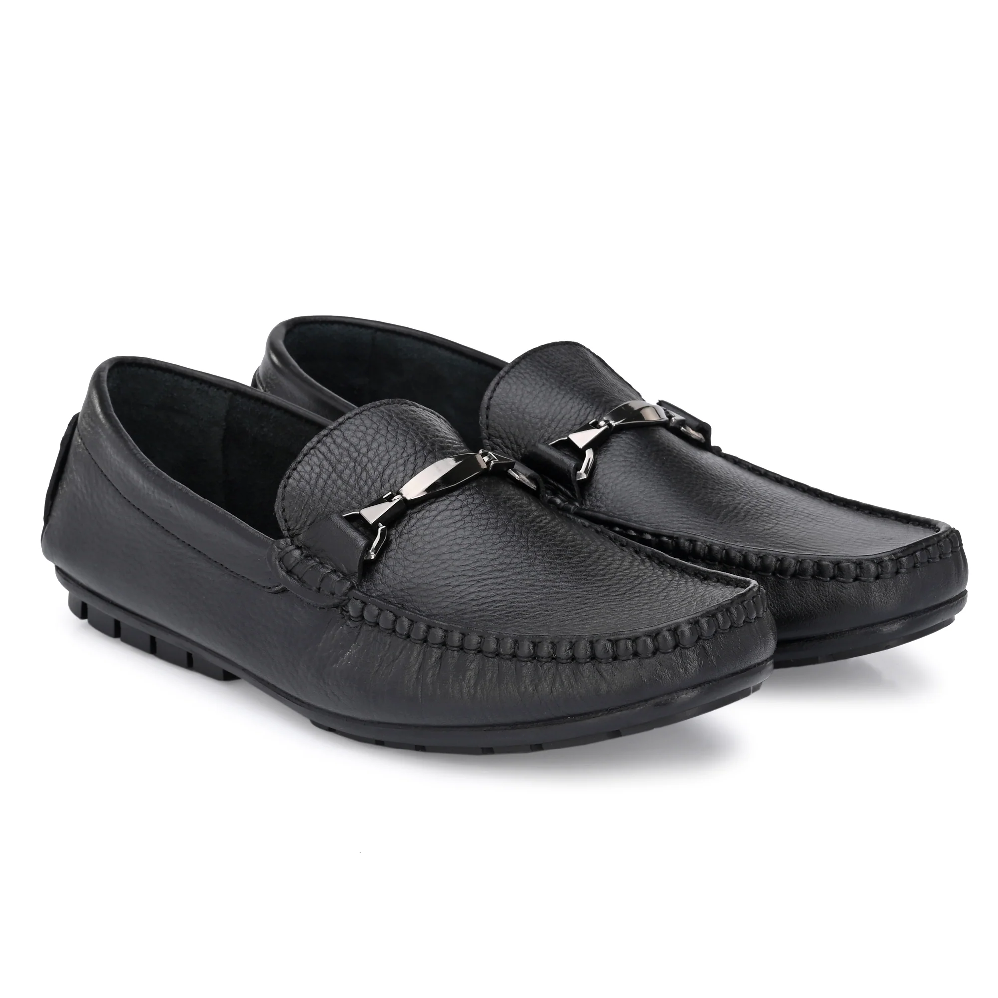 Egoss Leather Loafers Shoes For Men - Image 8