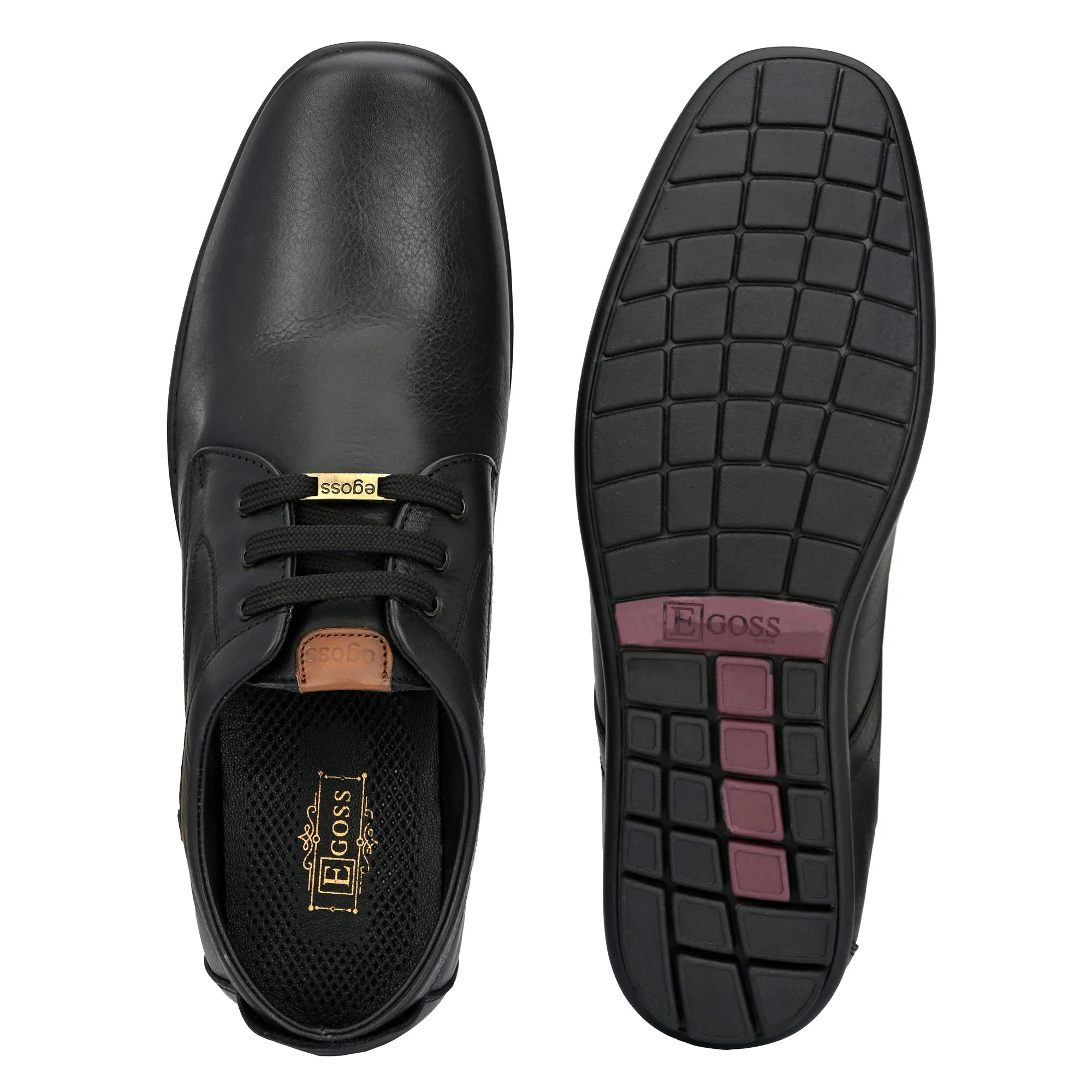 Egoss Leather Casual Lace Up Shoes For Men - Image 12