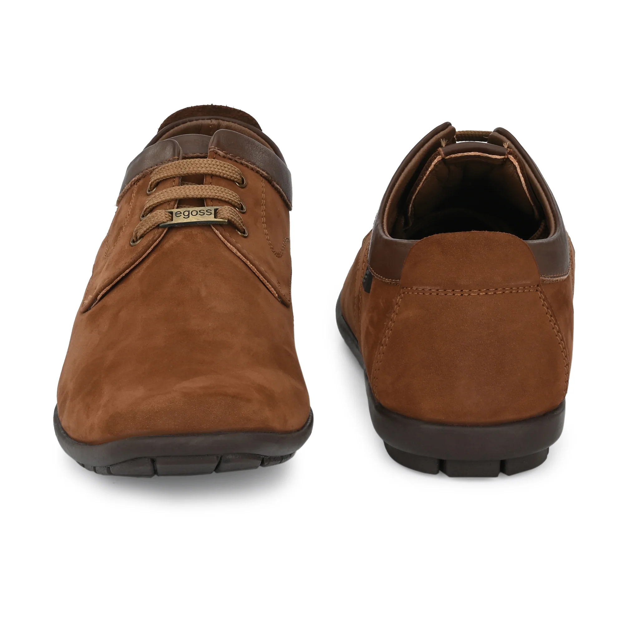Egoss Leather Casual Lace Up Shoes For Men - Image 14