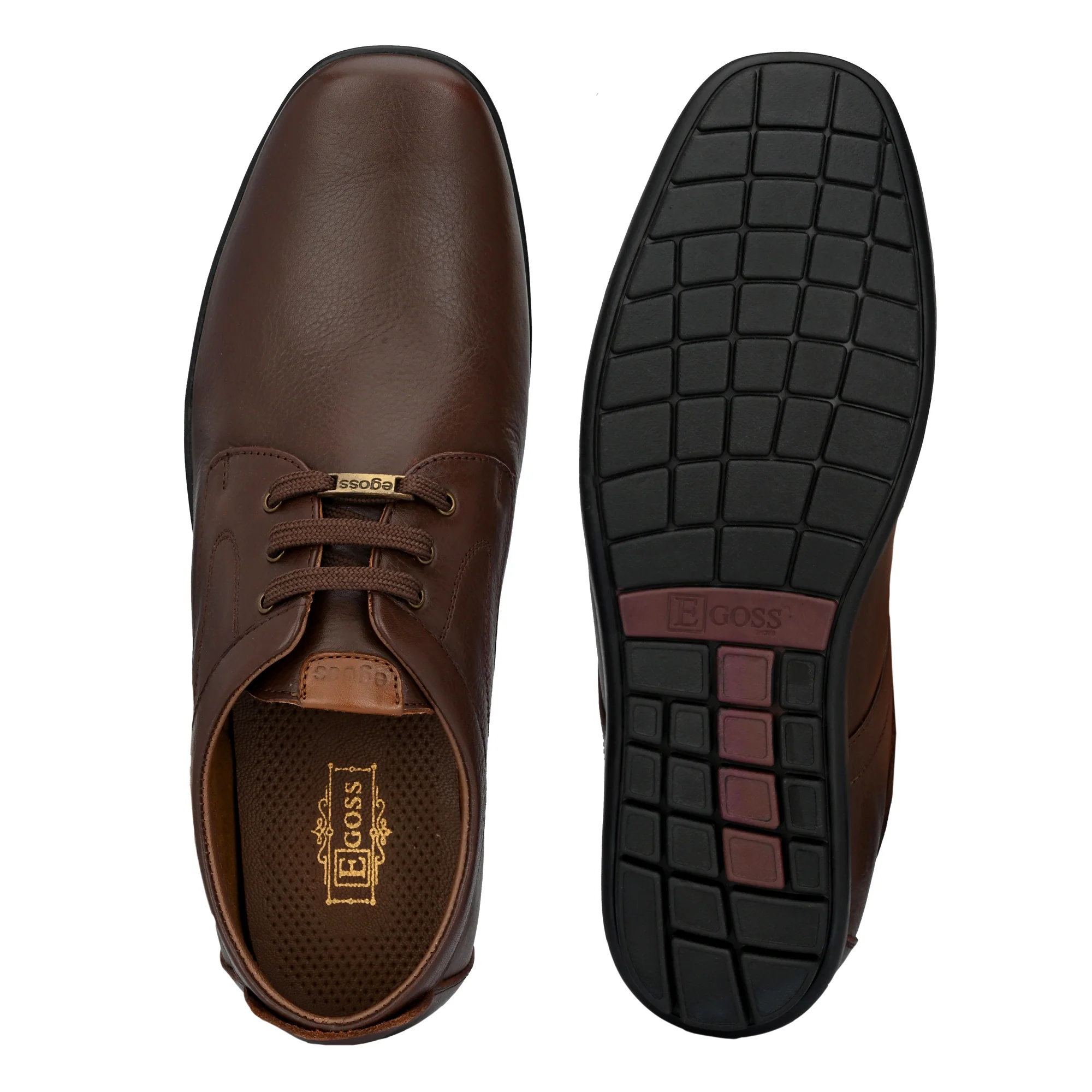 Egoss Leather Casual Lace Up Shoes For Men - Image 6