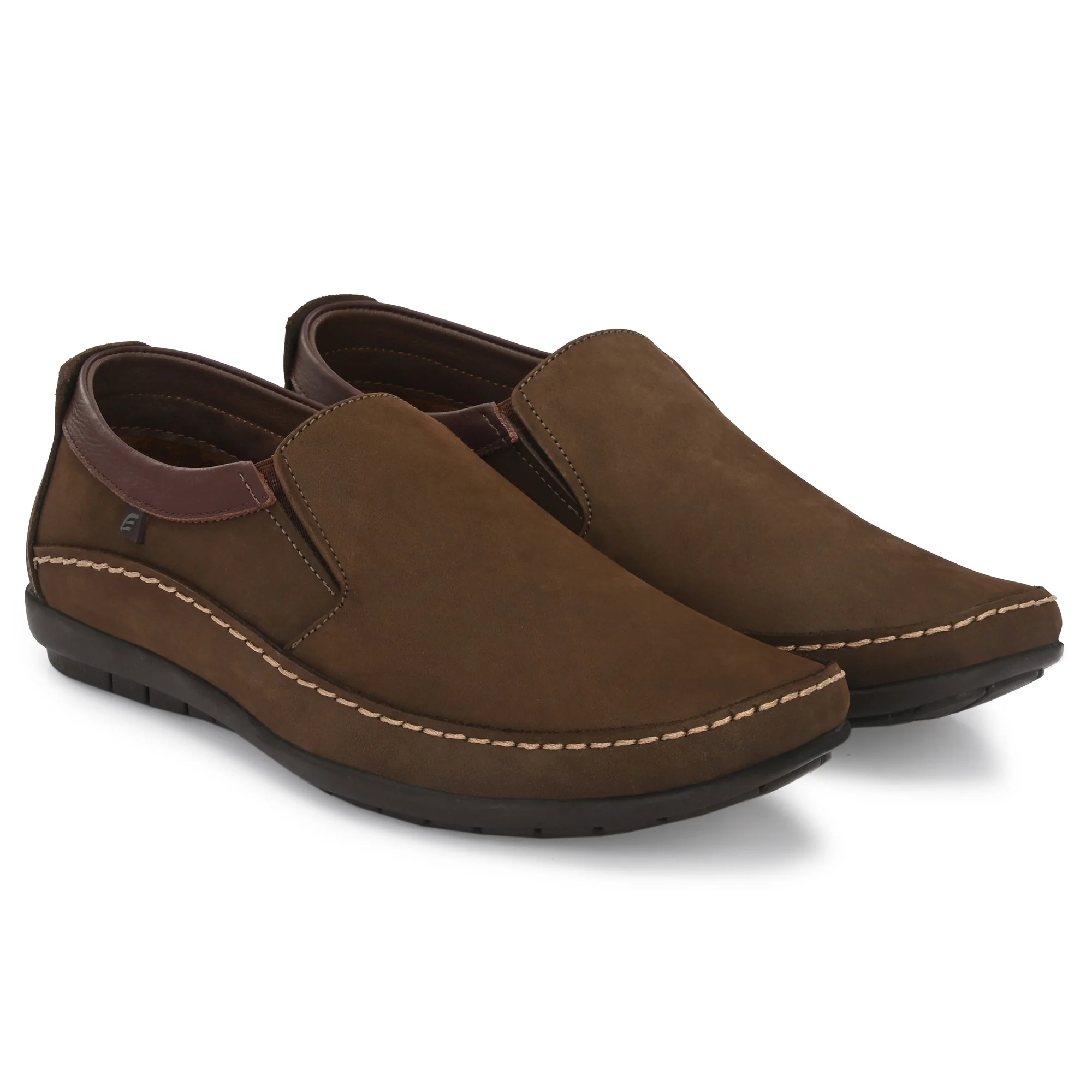 Egoss Leather Casual Slip On Shoes For Men - Image 30