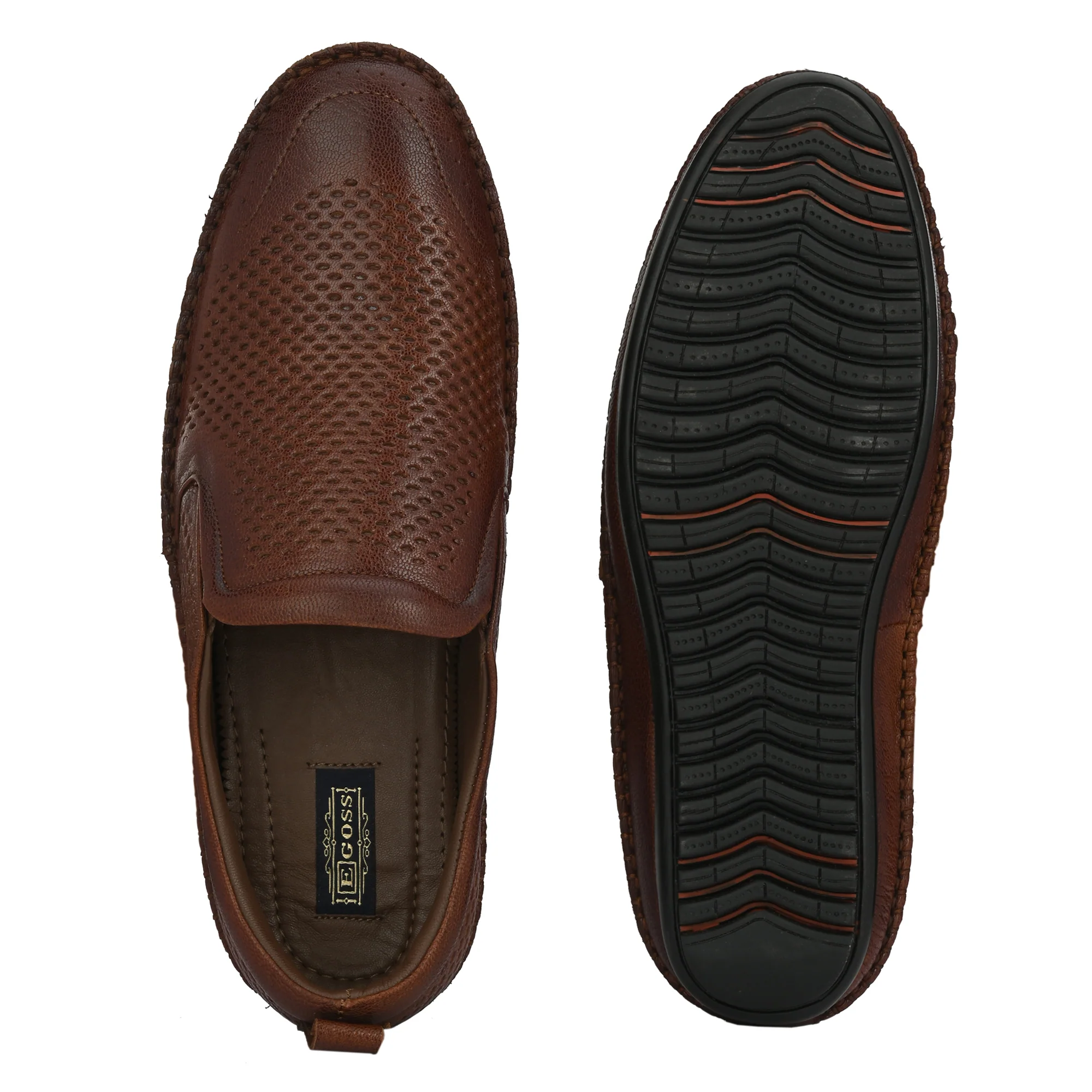 Egoss Leather Casual Slip On Shoes For Men - Image 6