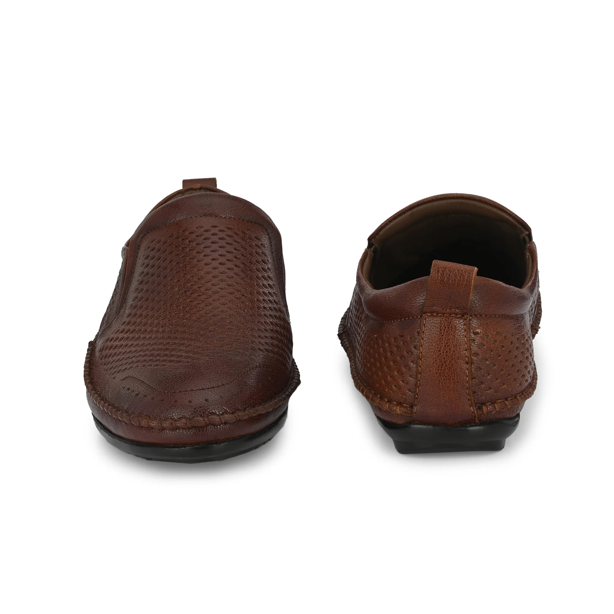 Egoss Leather Casual Slip On Shoes For Men - Image 7