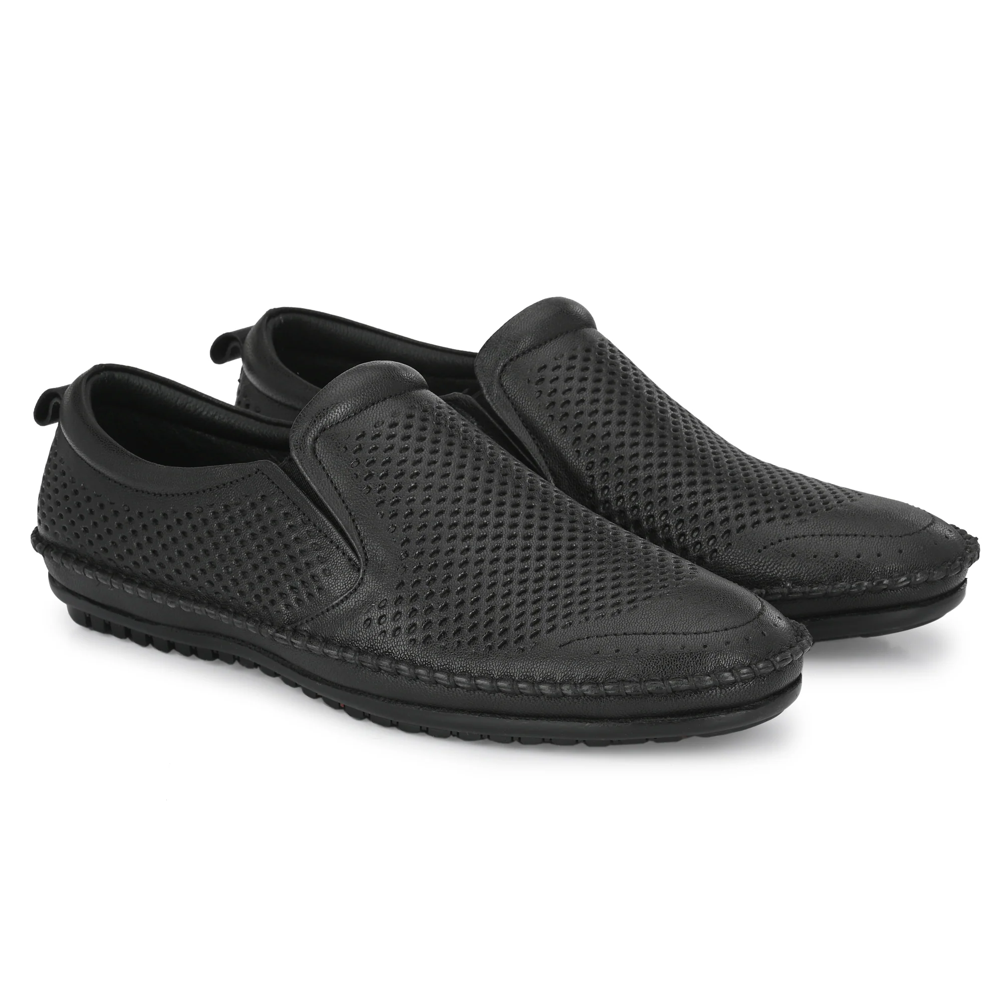 Egoss Leather Casual Slip On Shoes For Men - Image 8