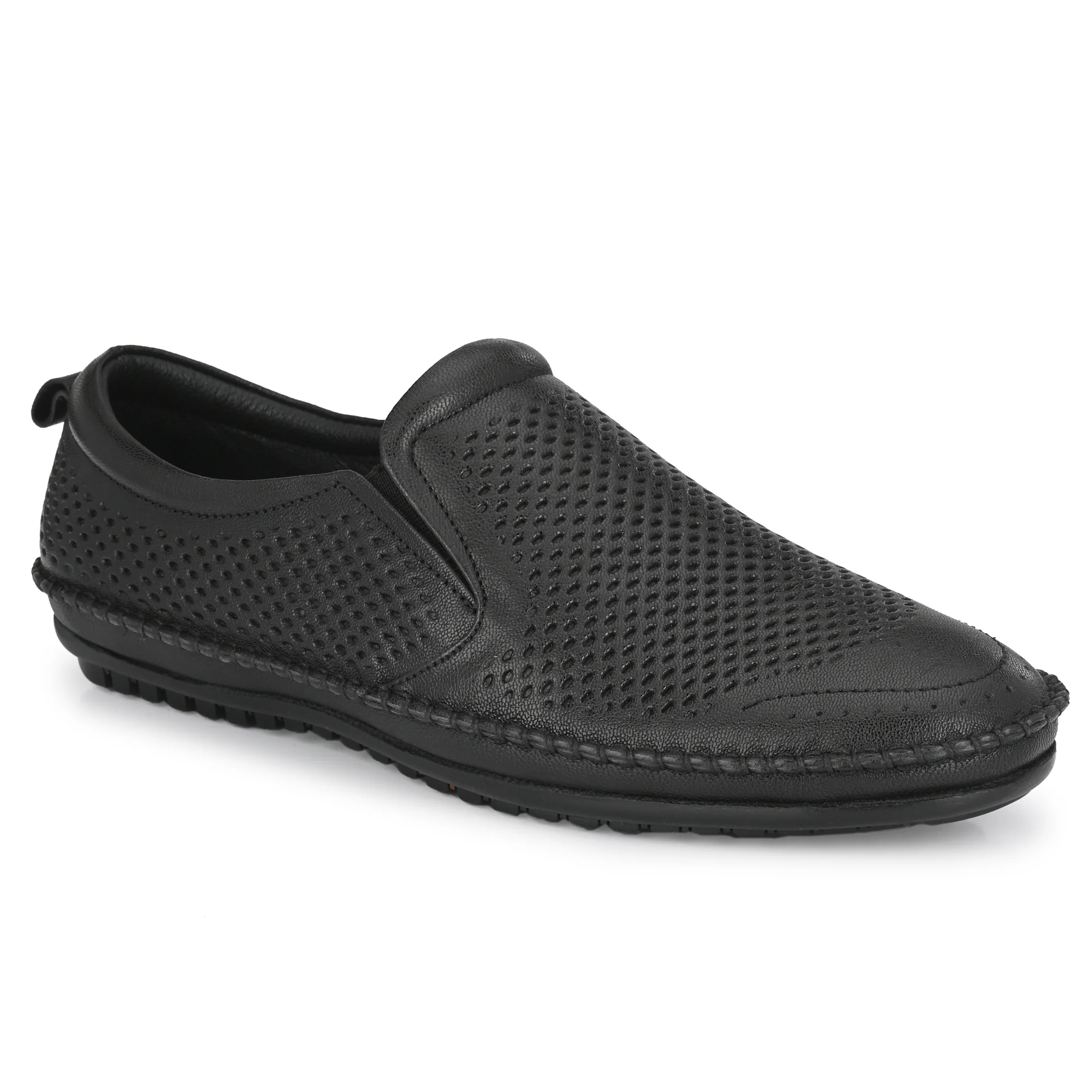 Egoss Leather Casual Slip On Shoes For Men - Image 9