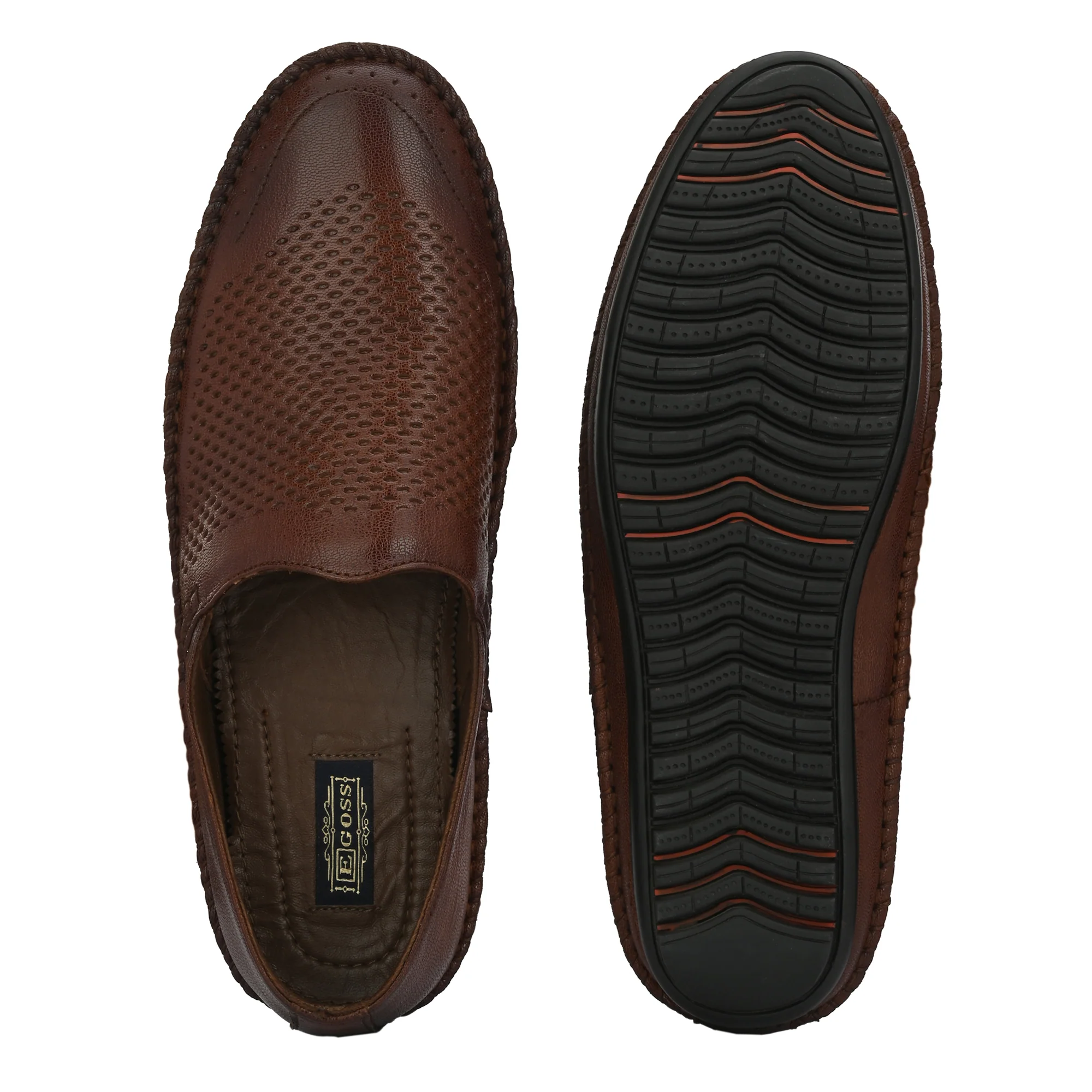 Egoss Leather Casual Slip On Shoes For Men - Image 13