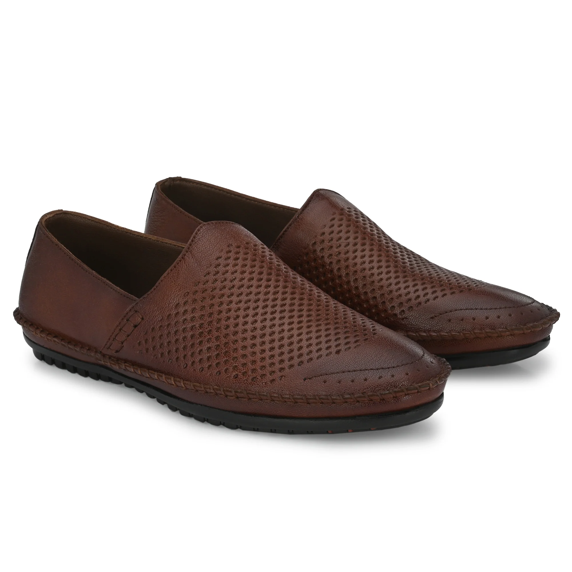 Egoss Leather Casual Slip On Shoes For Men - Image 8