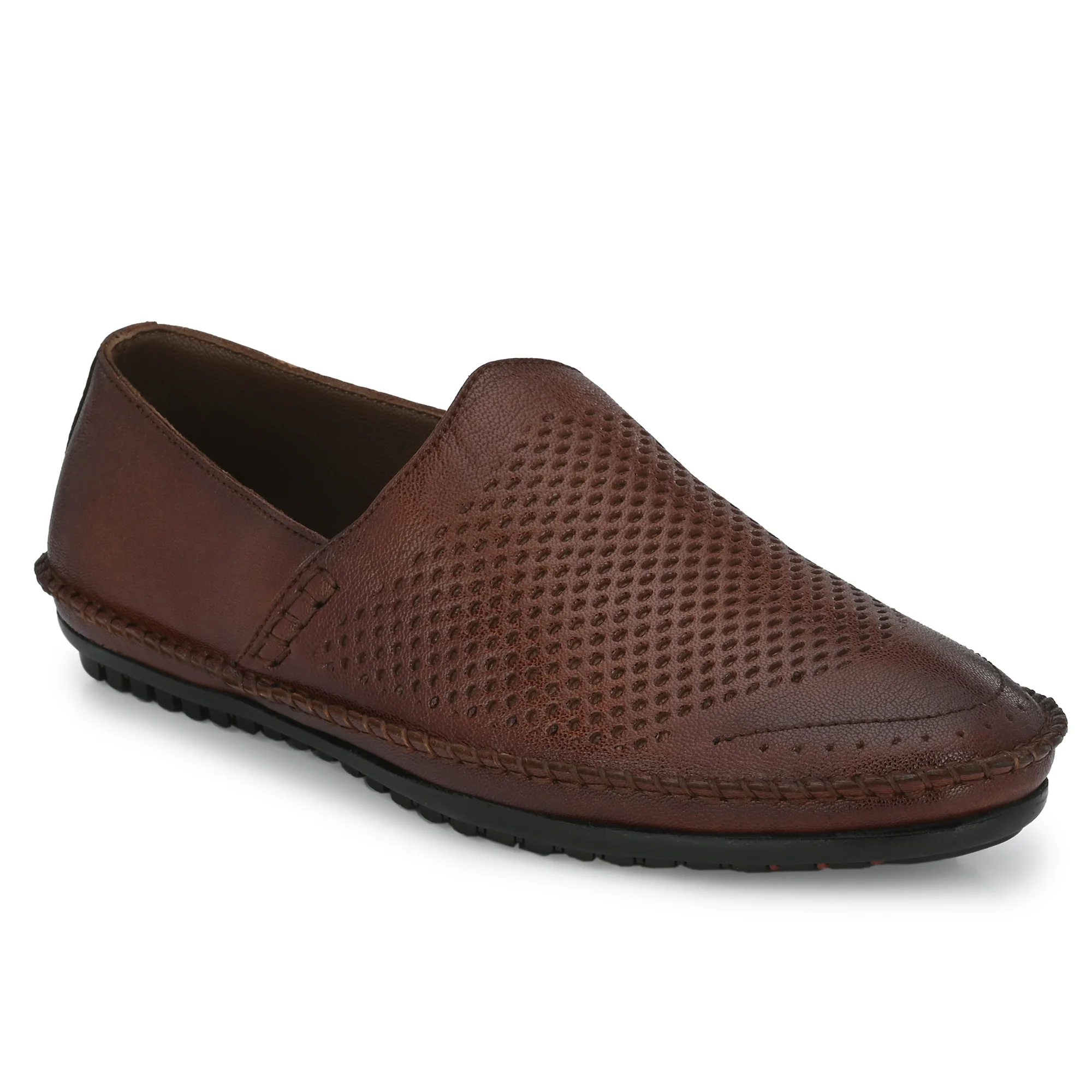 Egoss Leather Casual Slip On Shoes For Men - Image 9