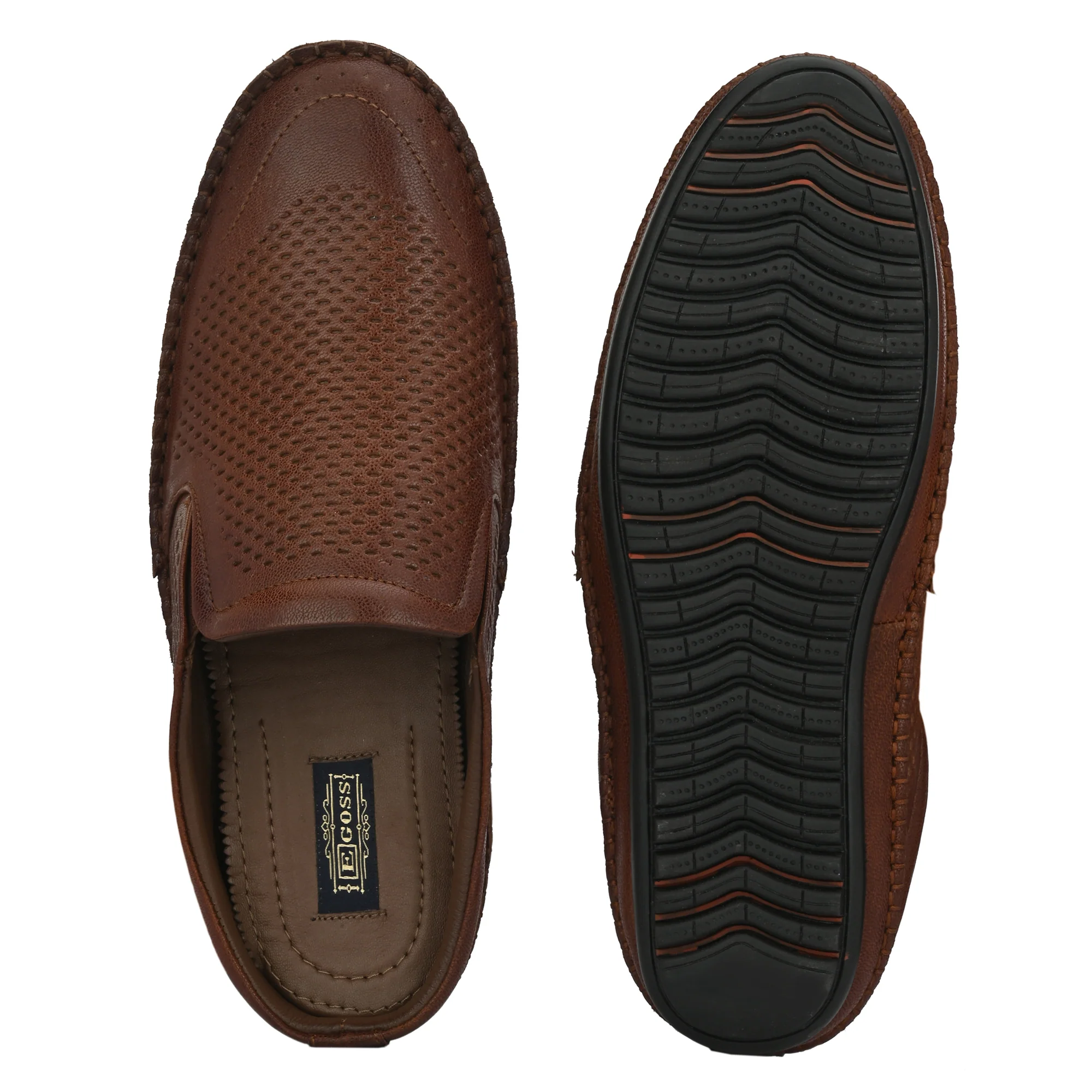 Egoss Leather Casual Slip On Shoes For Men - Image 20