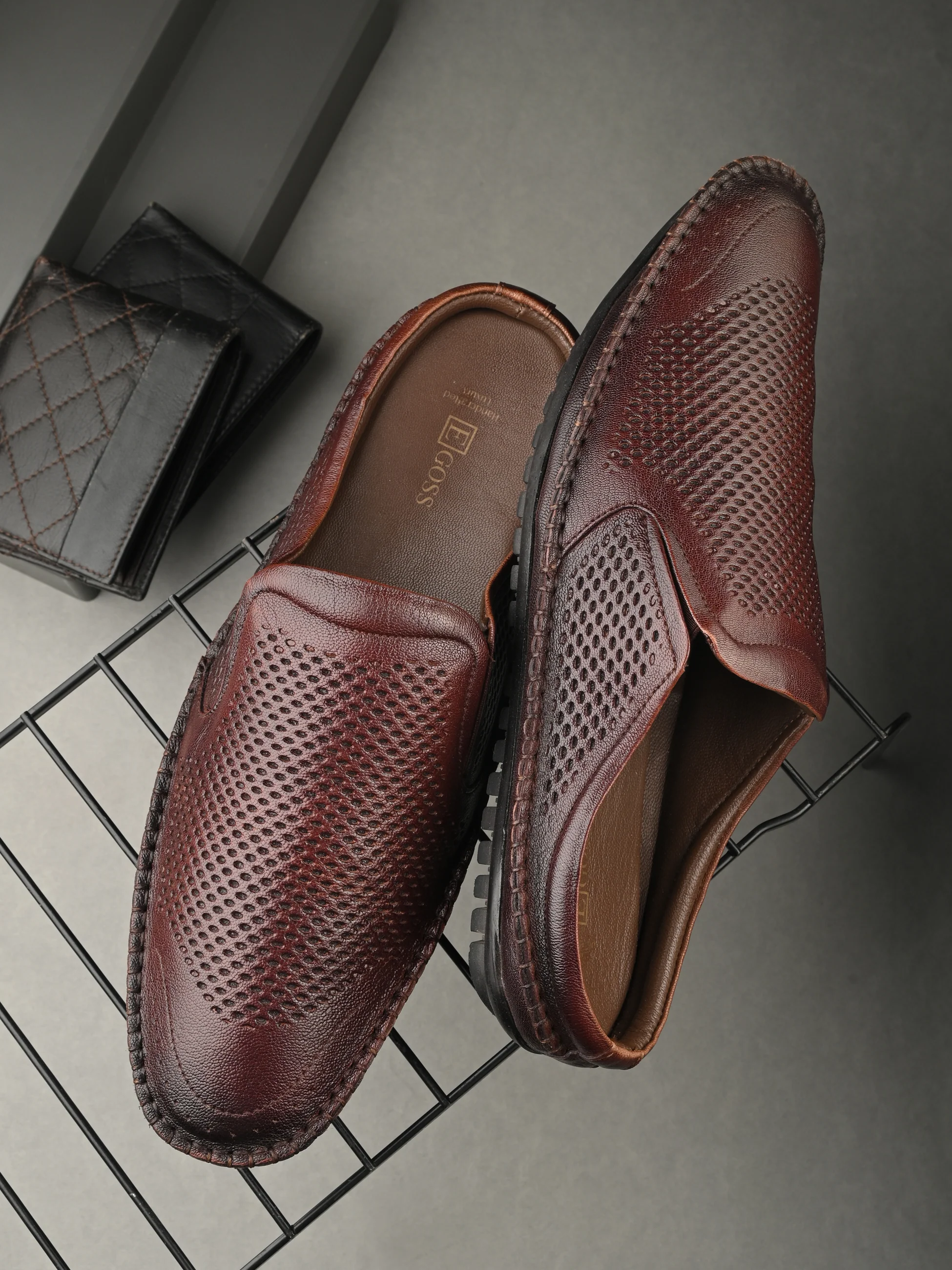 Egoss Leather Casual Slip On Shoes For Men - Image 8