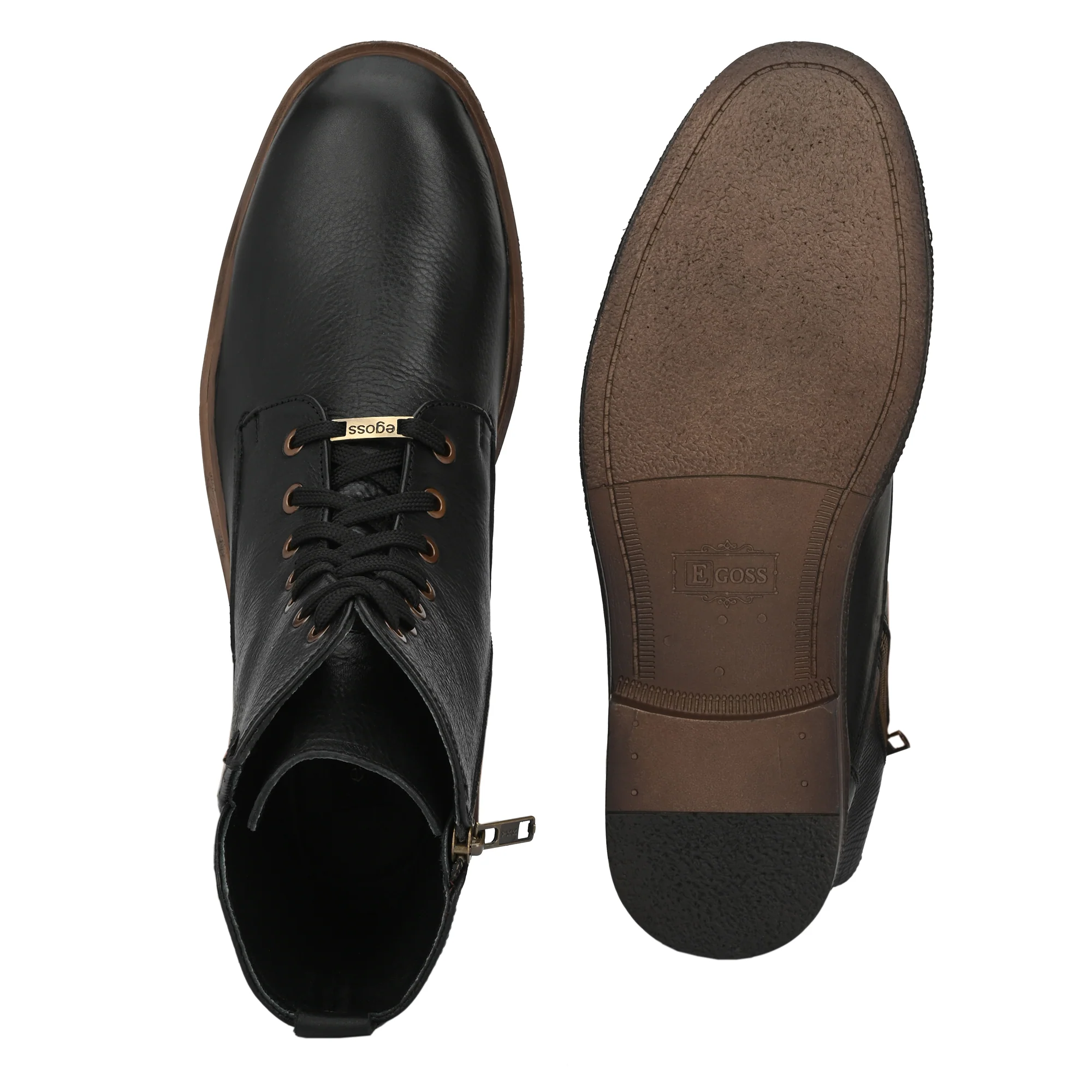 Egoss High Length Biker Boots For Men - Leather Boots - Image 12