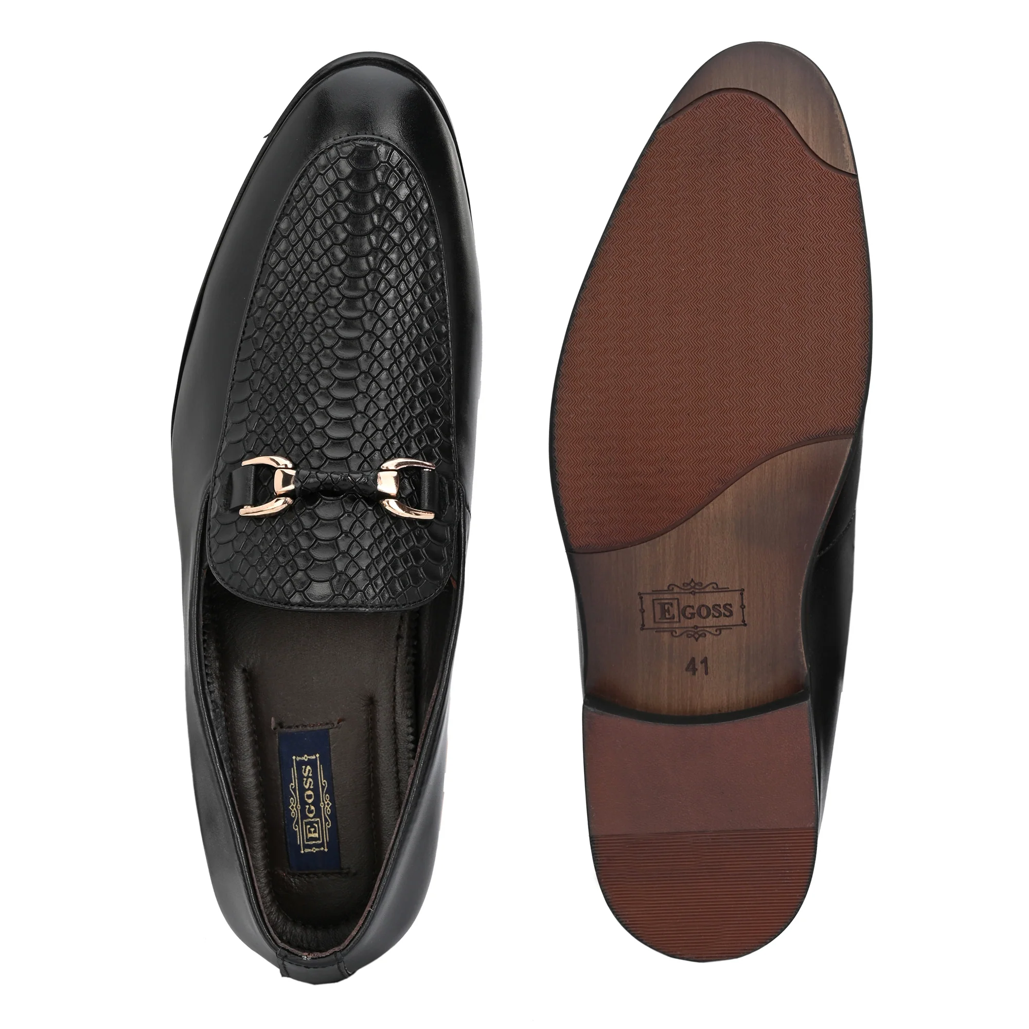 Egoss Imprinted Buckled Loafers For Men - Image 7