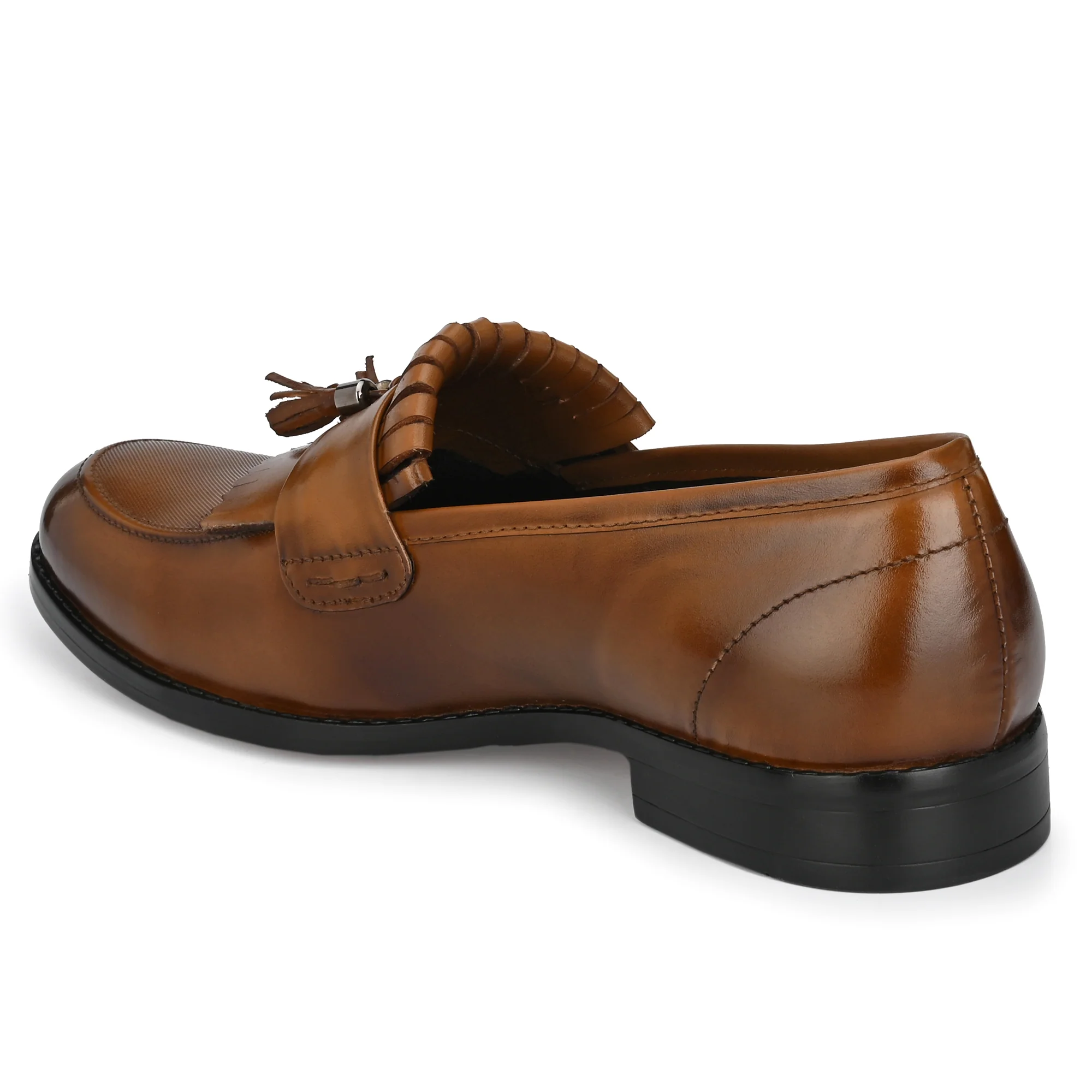 Tassled Formal Penny Loafers For Men with Textured Top - Image 10