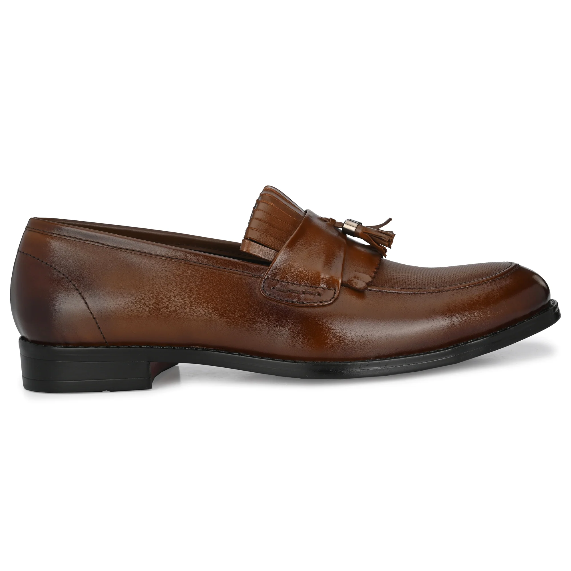 Tassled Formal Penny Loafers For Men with Textured Top - Image 15
