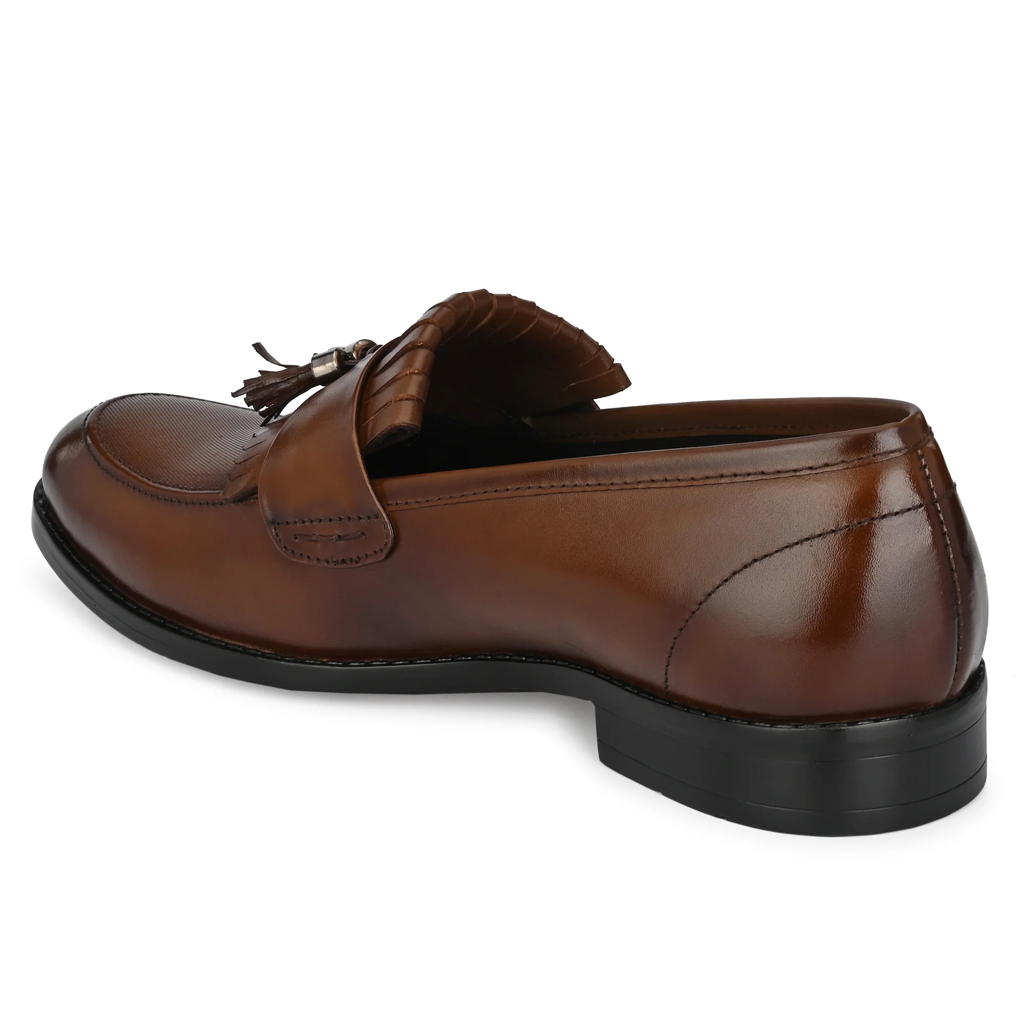 Tassled Formal Penny Loafers For Men with Textured Top - Image 16