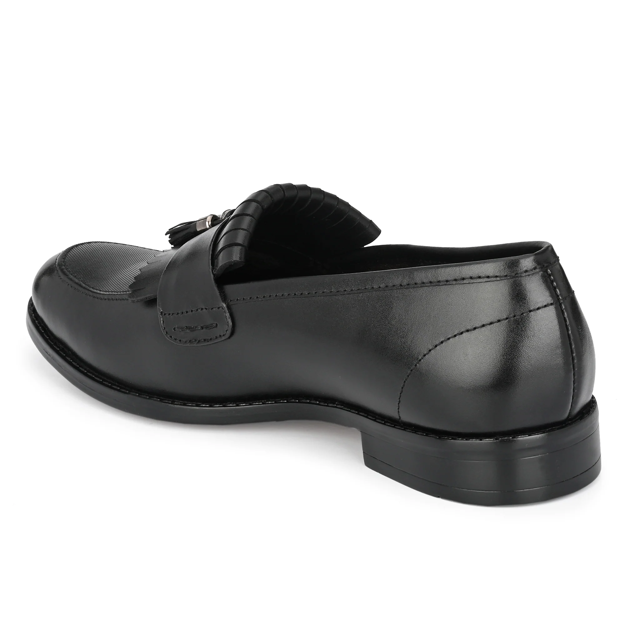 Tassled Formal Penny Loafers For Men with Textured Top - Image 5